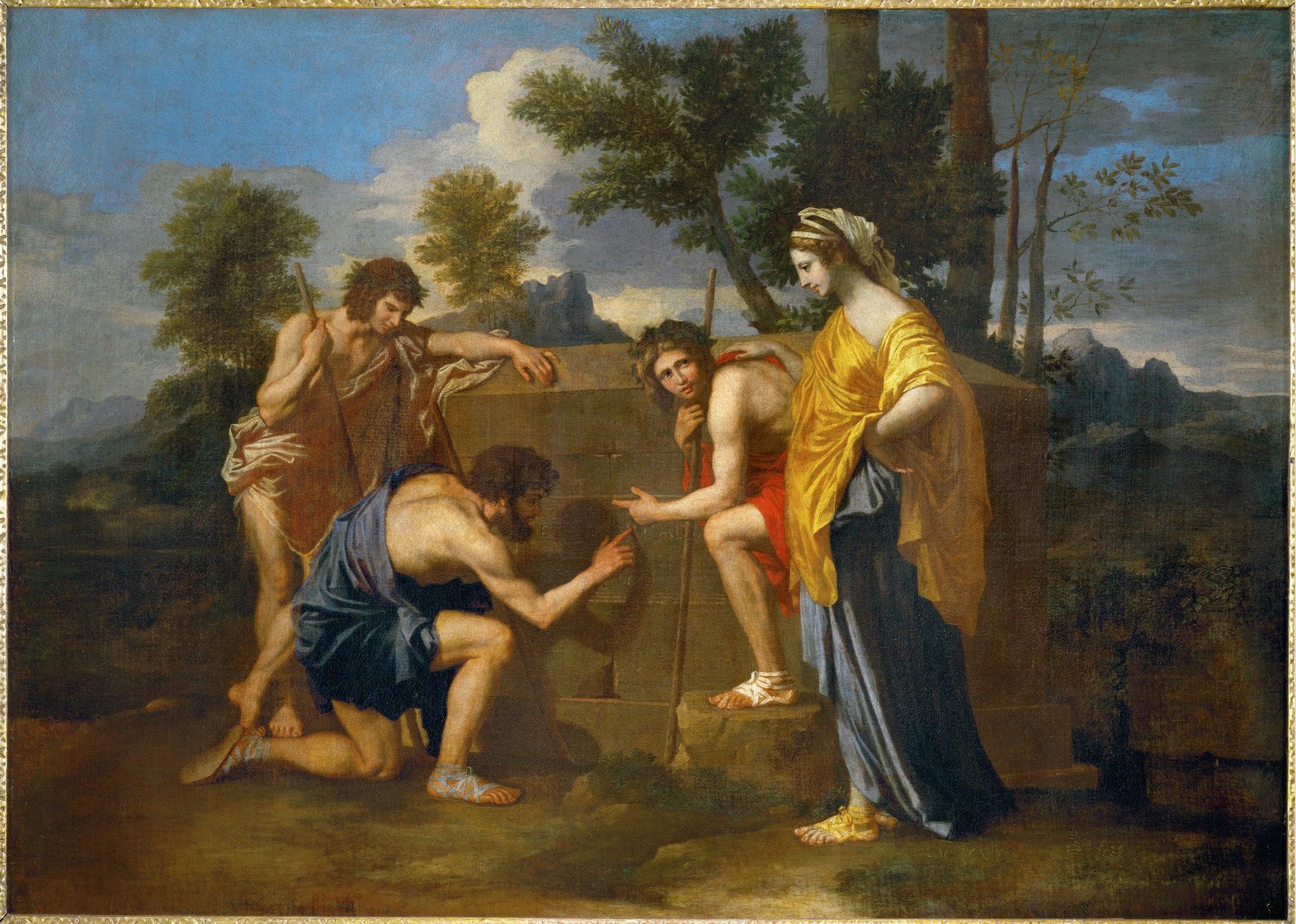 Nicolas Poussin, Et in Arcadia Ego (second version), c. 1638-40. Louvre, Paris.