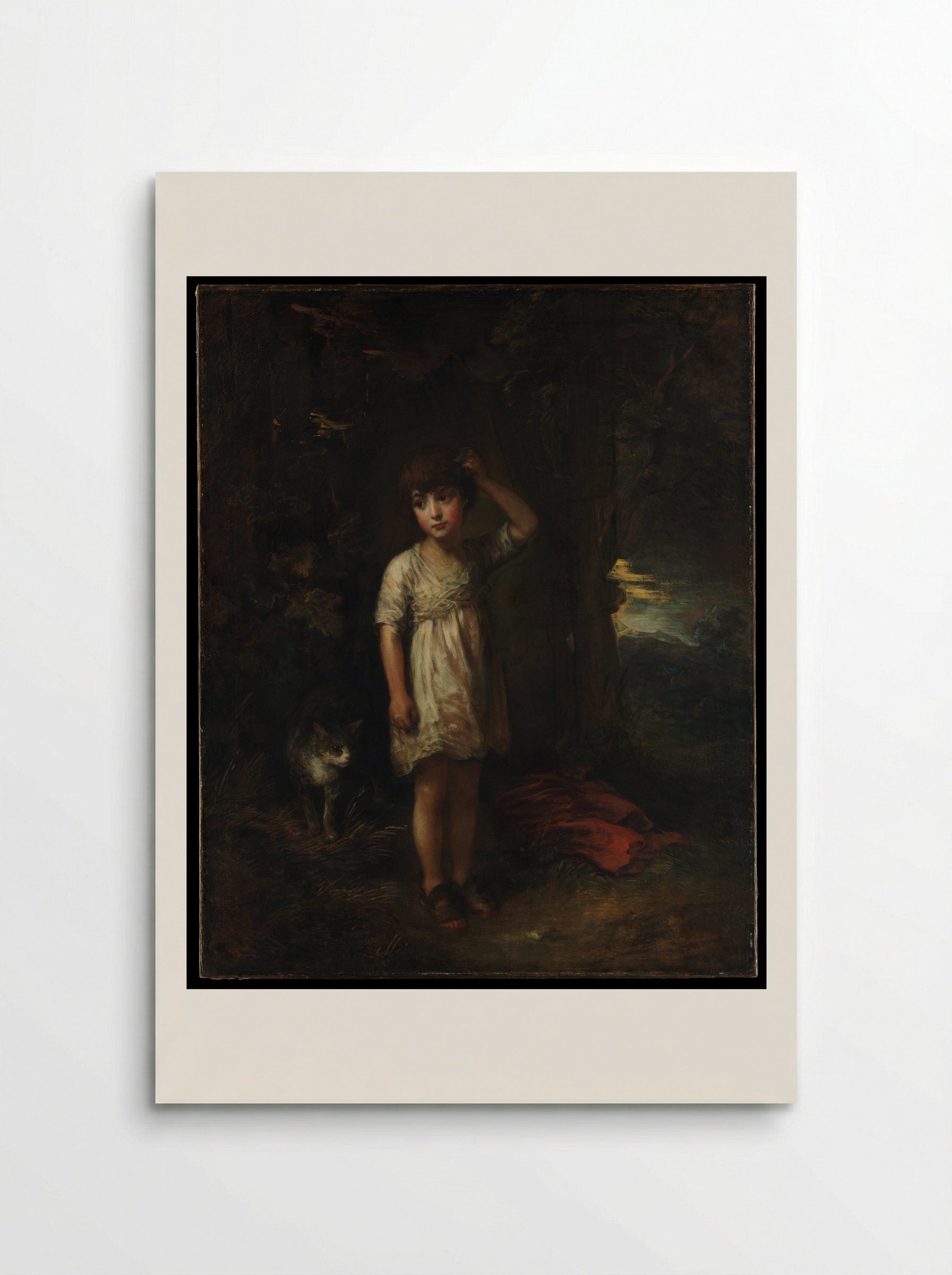 A Boy with a Cat—Morning - Thomas Gainsborough - Poster