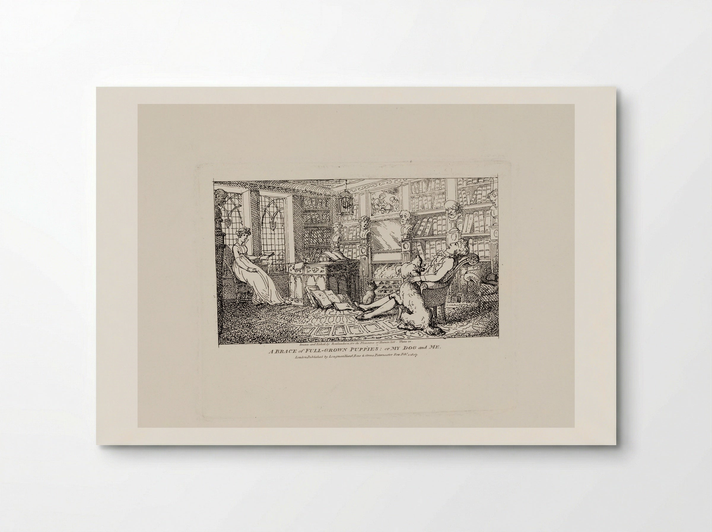 A Brace of Full-Grown Puppies: or My Dog and Me - Thomas Rowlandson - Poster