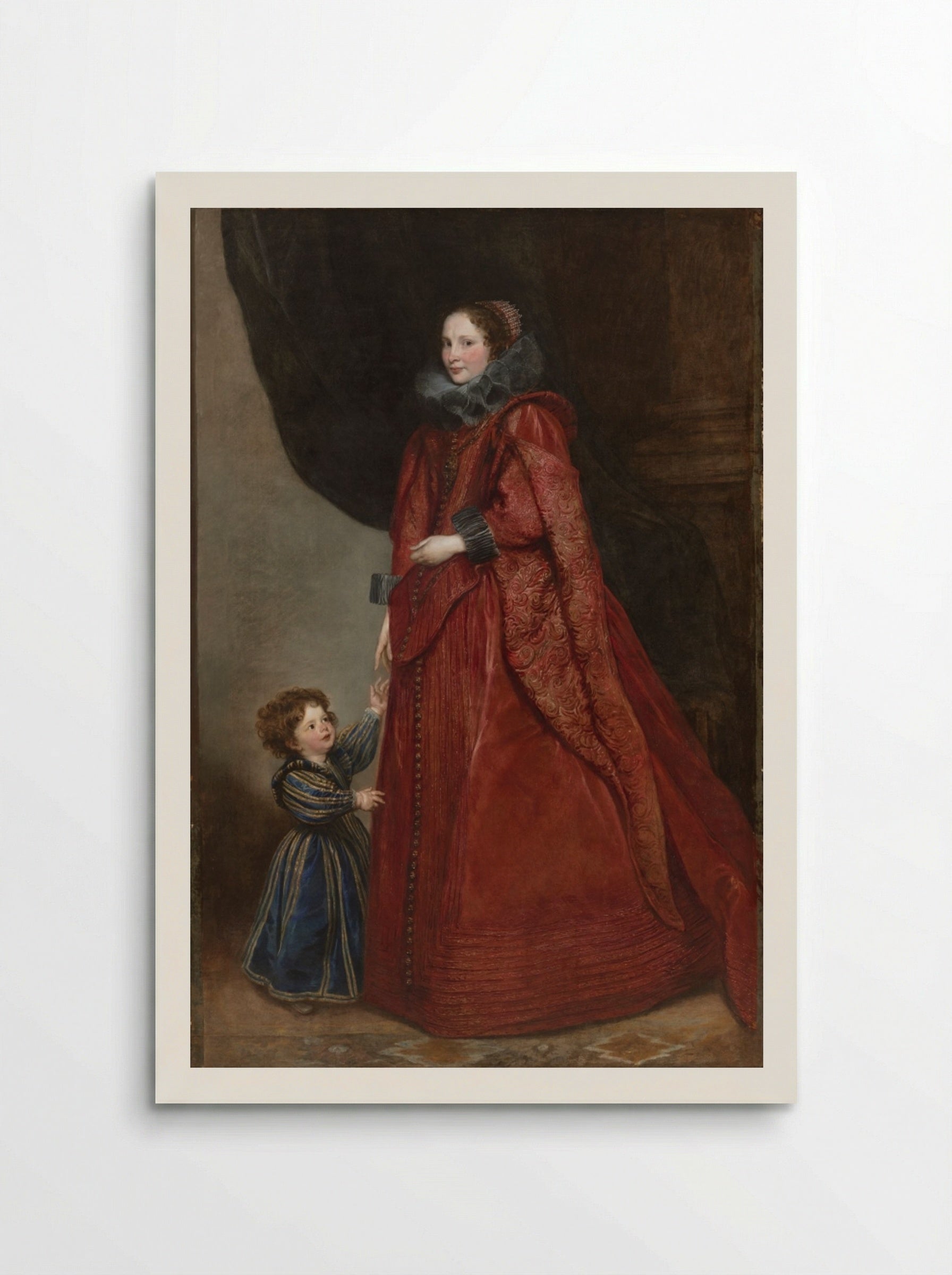 A Genoese Lady with Her Child - Anthony van Dyck - Poster