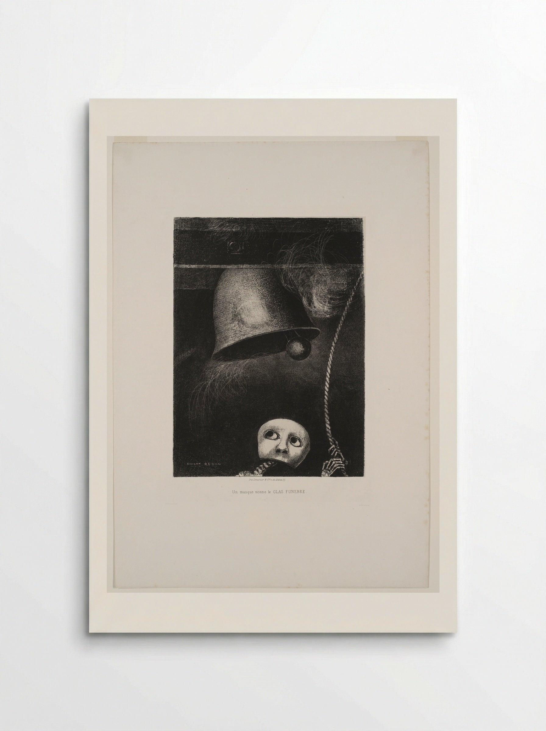 A Mask Sounding the Death Knell - Odilon Redon - Poster