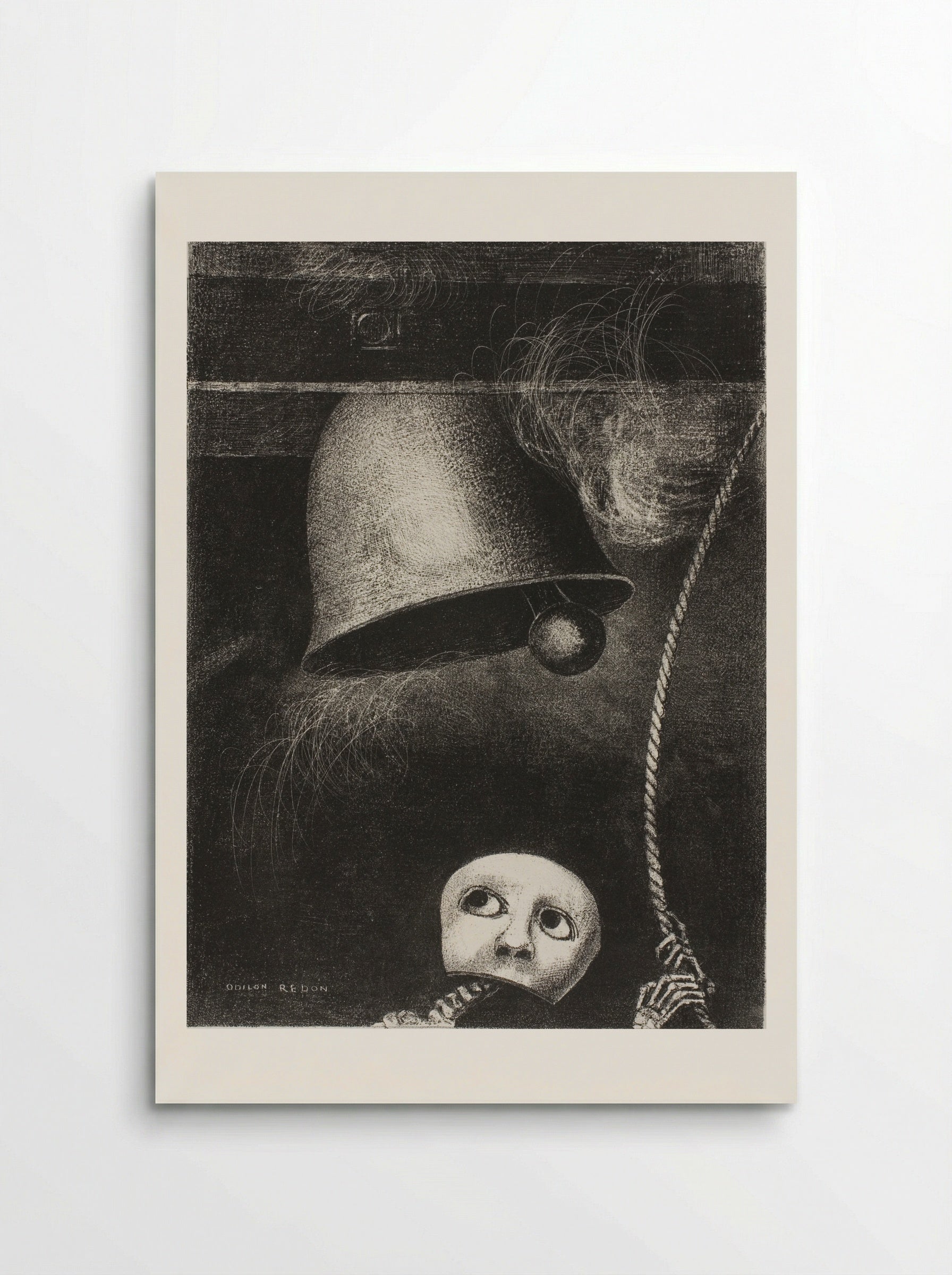 A Mask Sounding the Death Knell - Odilon Redon - Poster