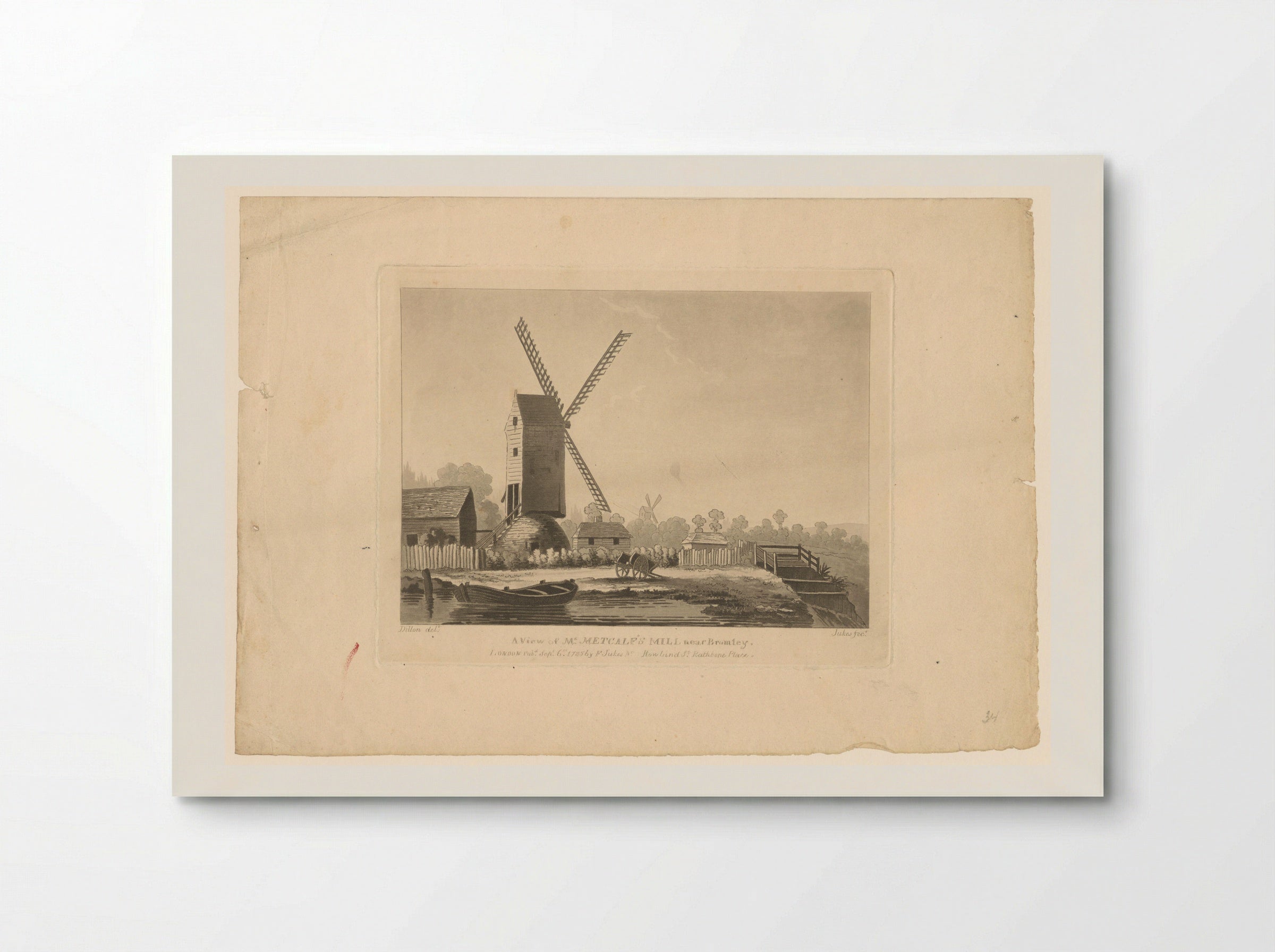 A View of Mr. Metcalf's Mill near Bromley - Francis Jukes - Poster
