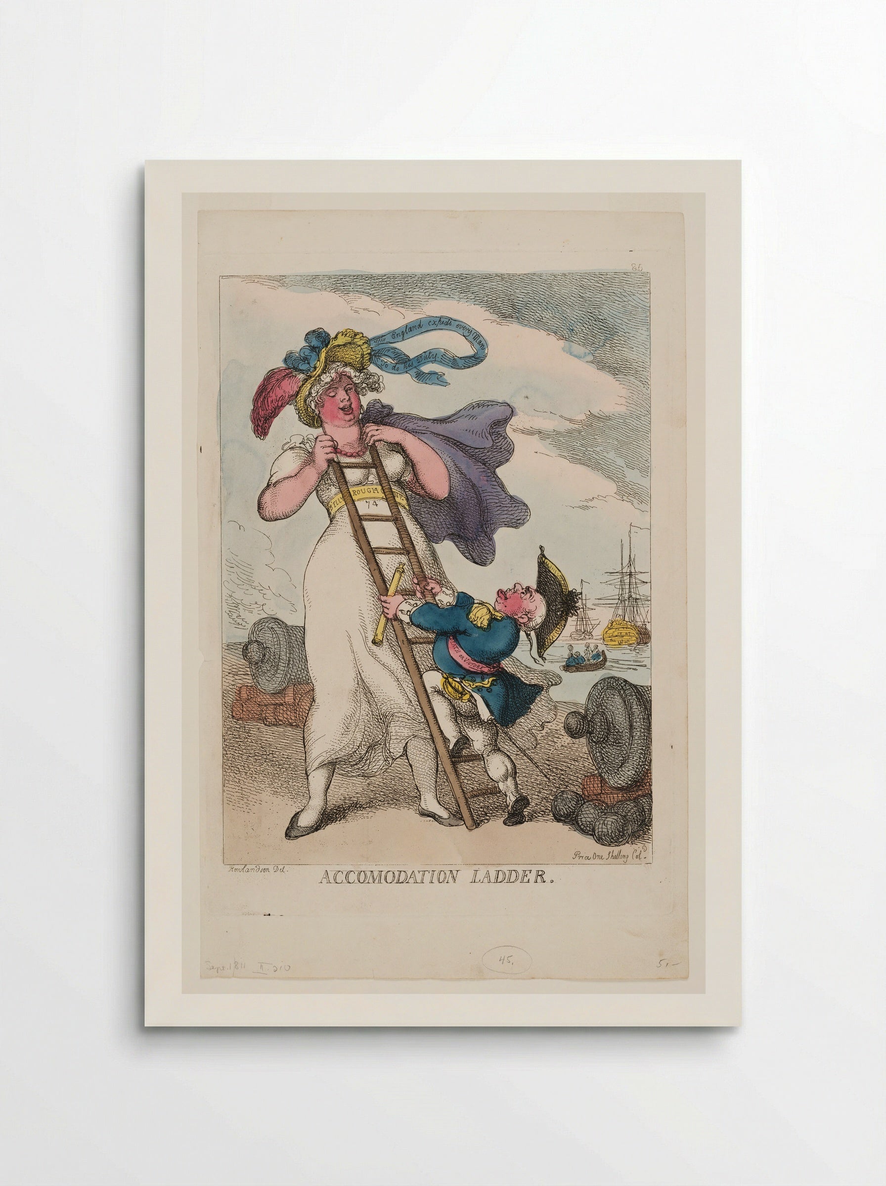 Accomodation Ladder - Thomas Rowlandson - Poster