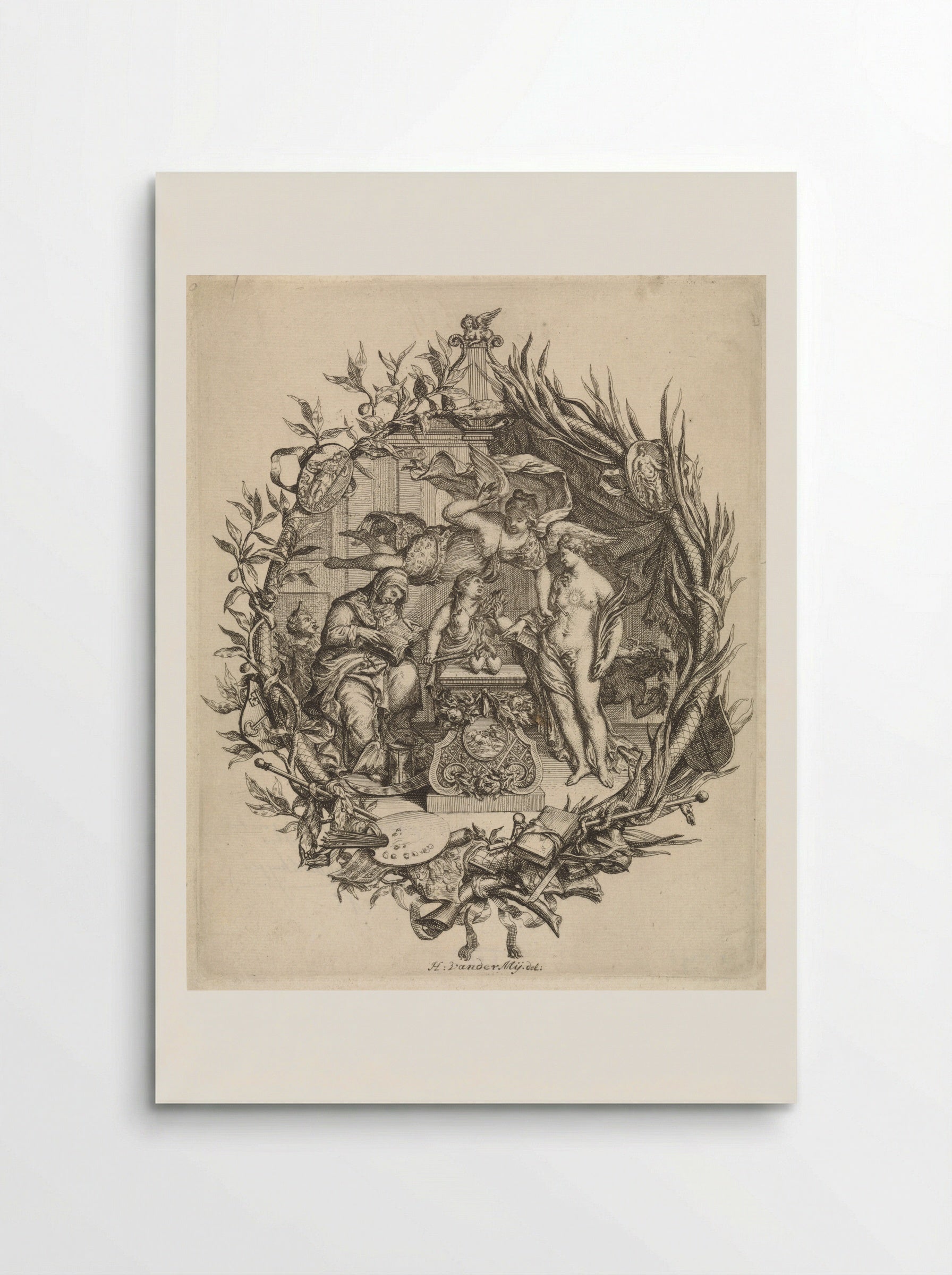 Allegorie op de kunsten - Hieronymus van der Mij - Poster