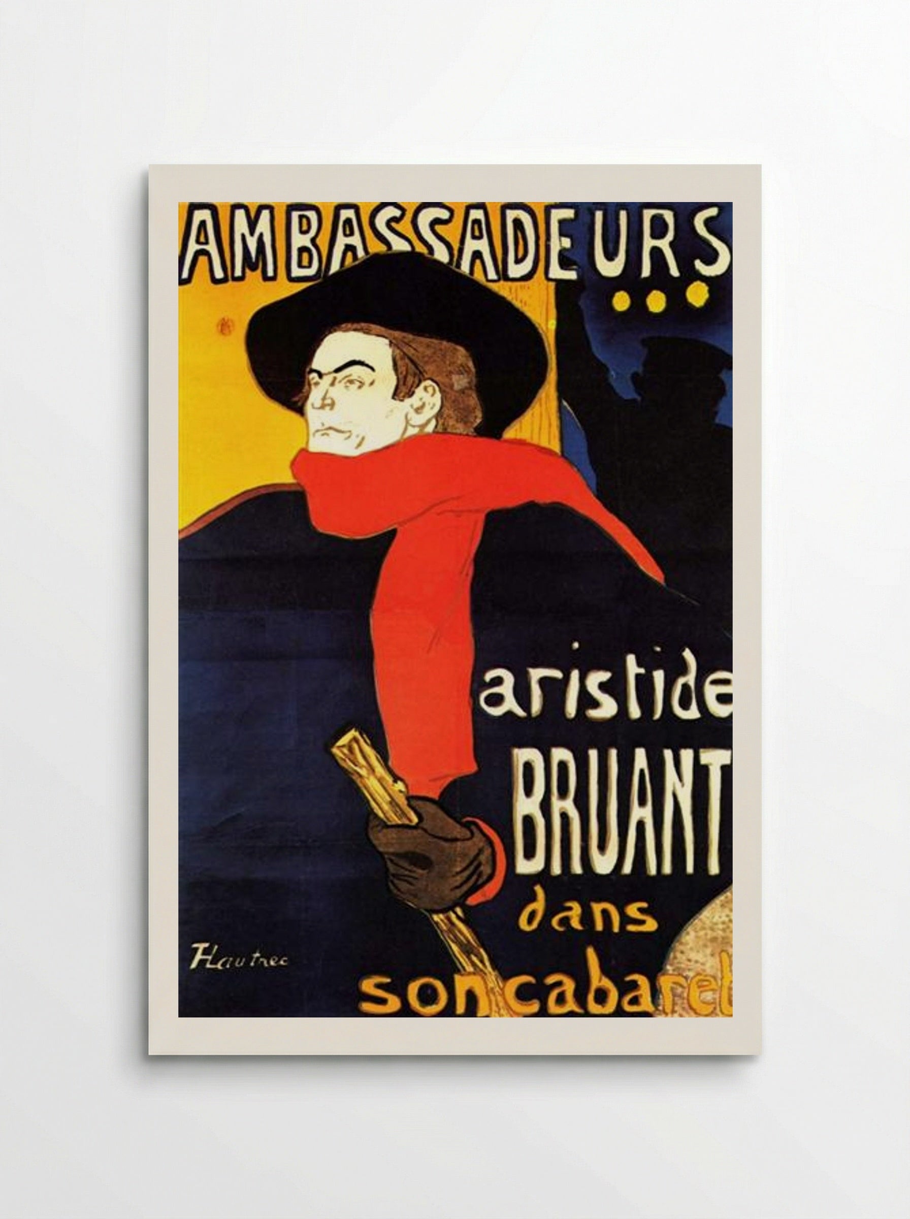 Ambassadeurs: Aristide Bruant in his Cabaret - Henri de Toulouse-Lautrec - Poster