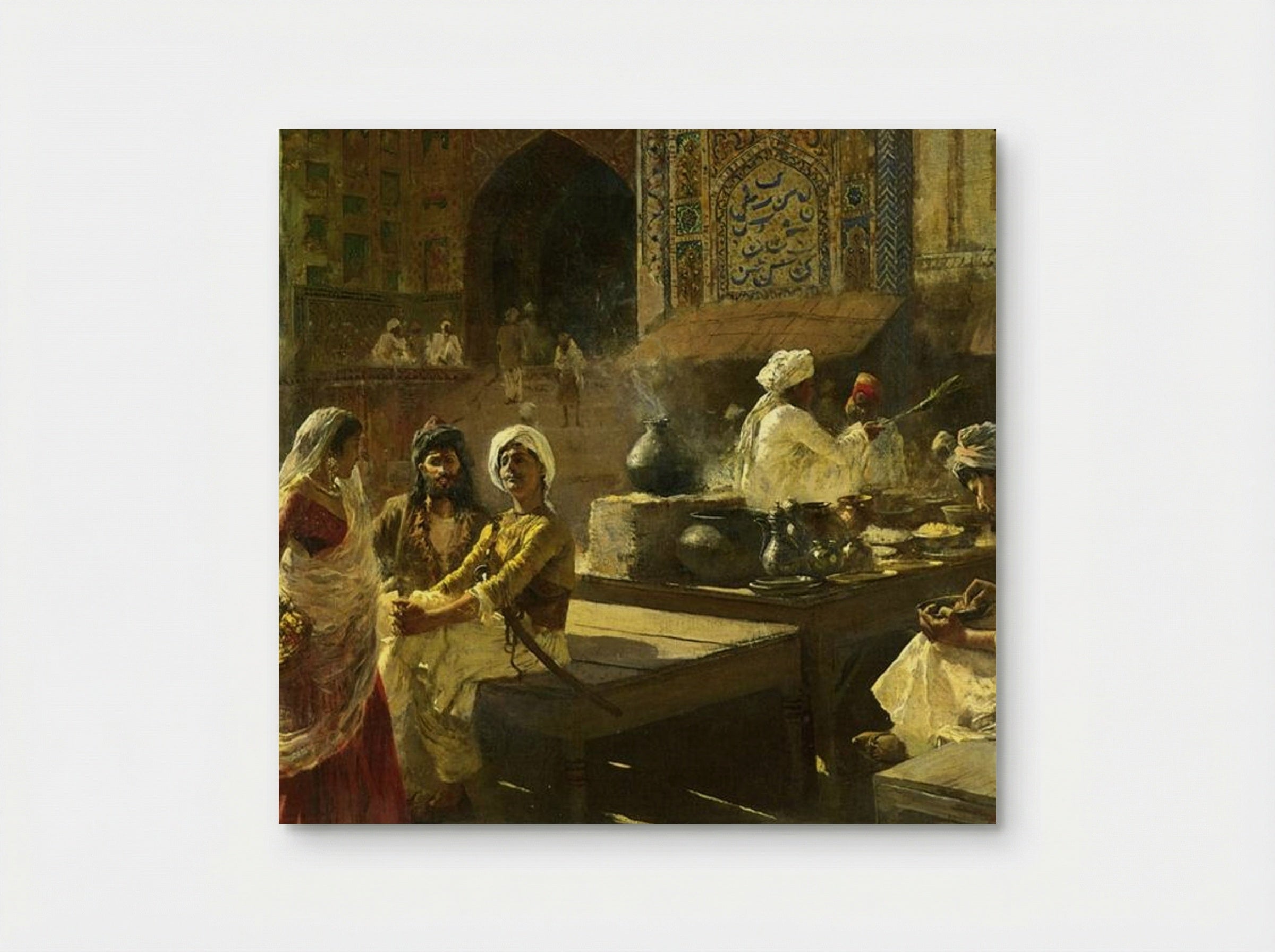 An Open Air Kitchen, Lahore, India - Edwin Lord Weeks - Poster