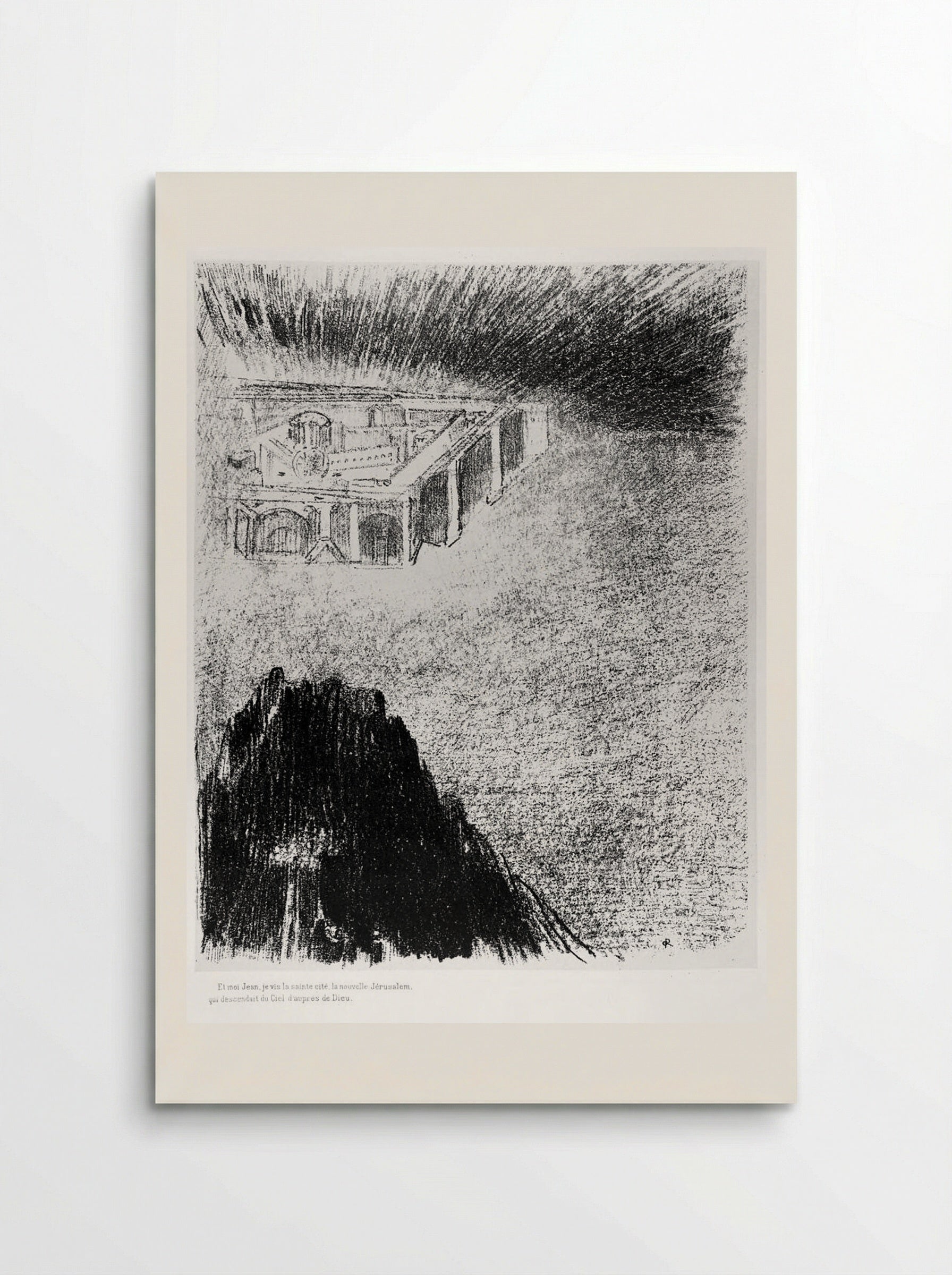 And I John saw the holy city, new Jerusalem, coming down from God out of heaven... - Odilon Redon - Poster
