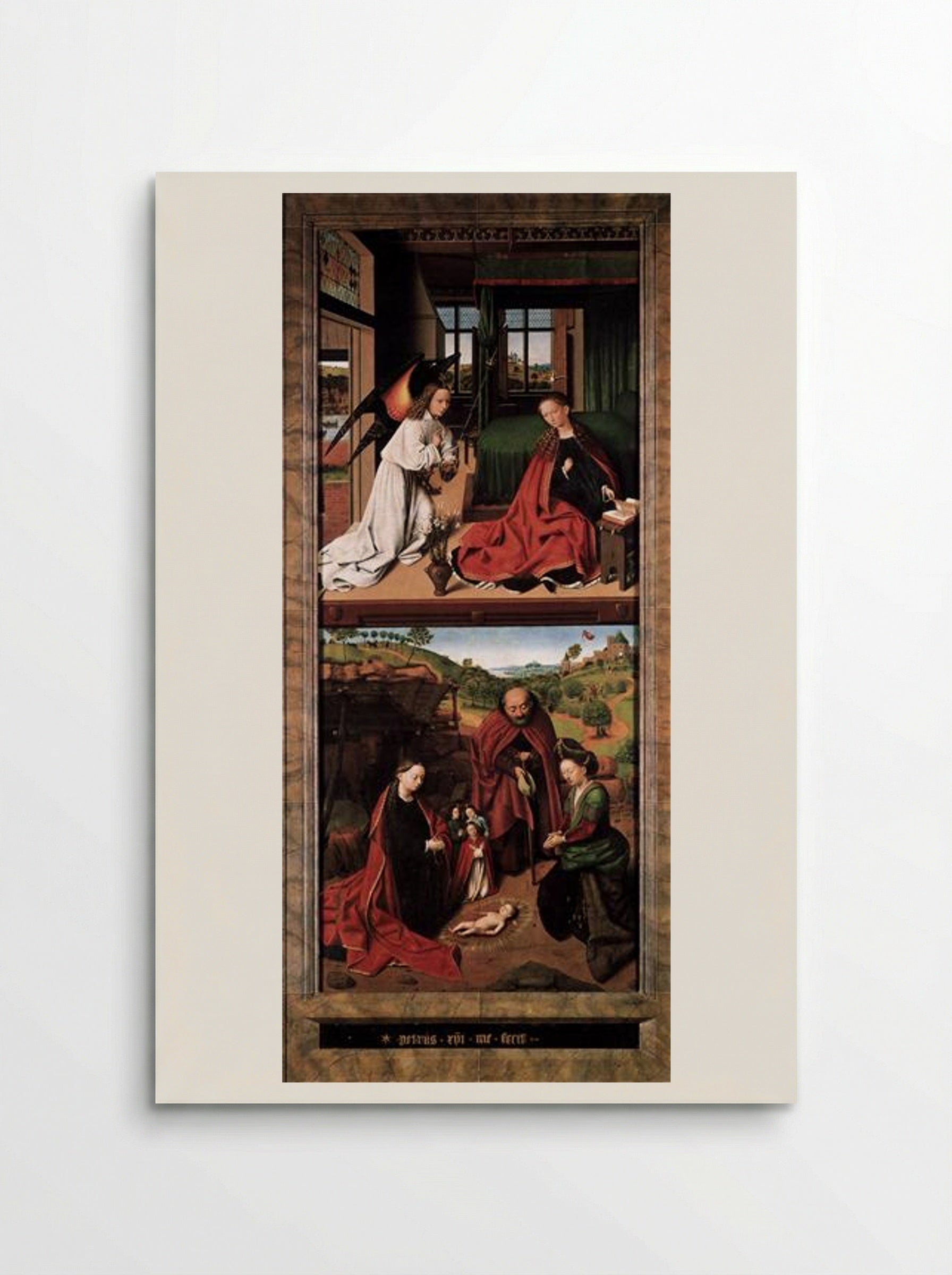 Annunciation and Nativity - Petrus Christus - Poster