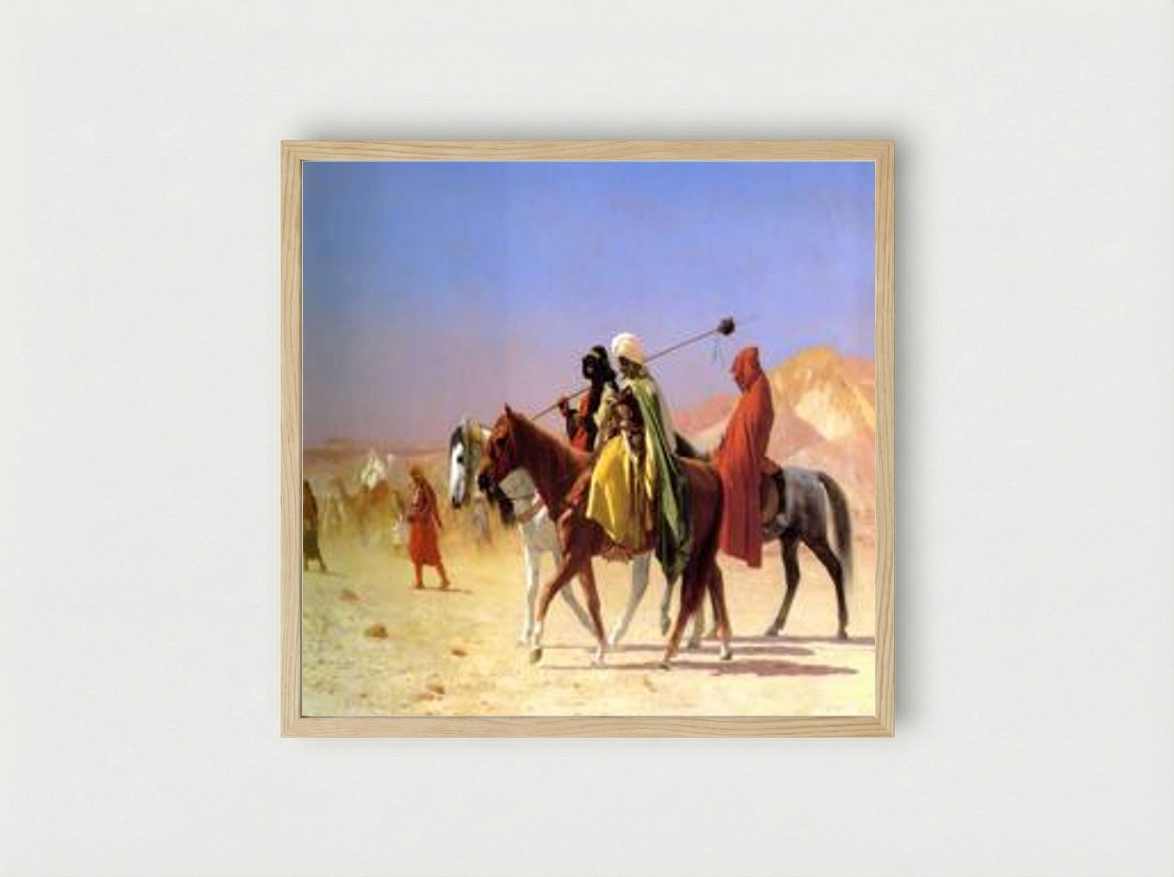 Arabs Crossing the Desert - Jean-Léon Gérôme - Framed Print Wood