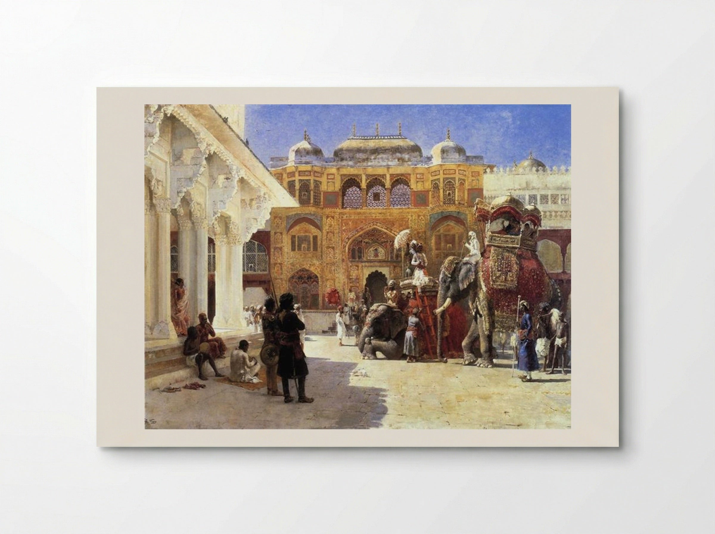 Arrival of Prince Humbert, the Rahaj, at the Palace of Amber - Edwin Lord Weeks - Poster