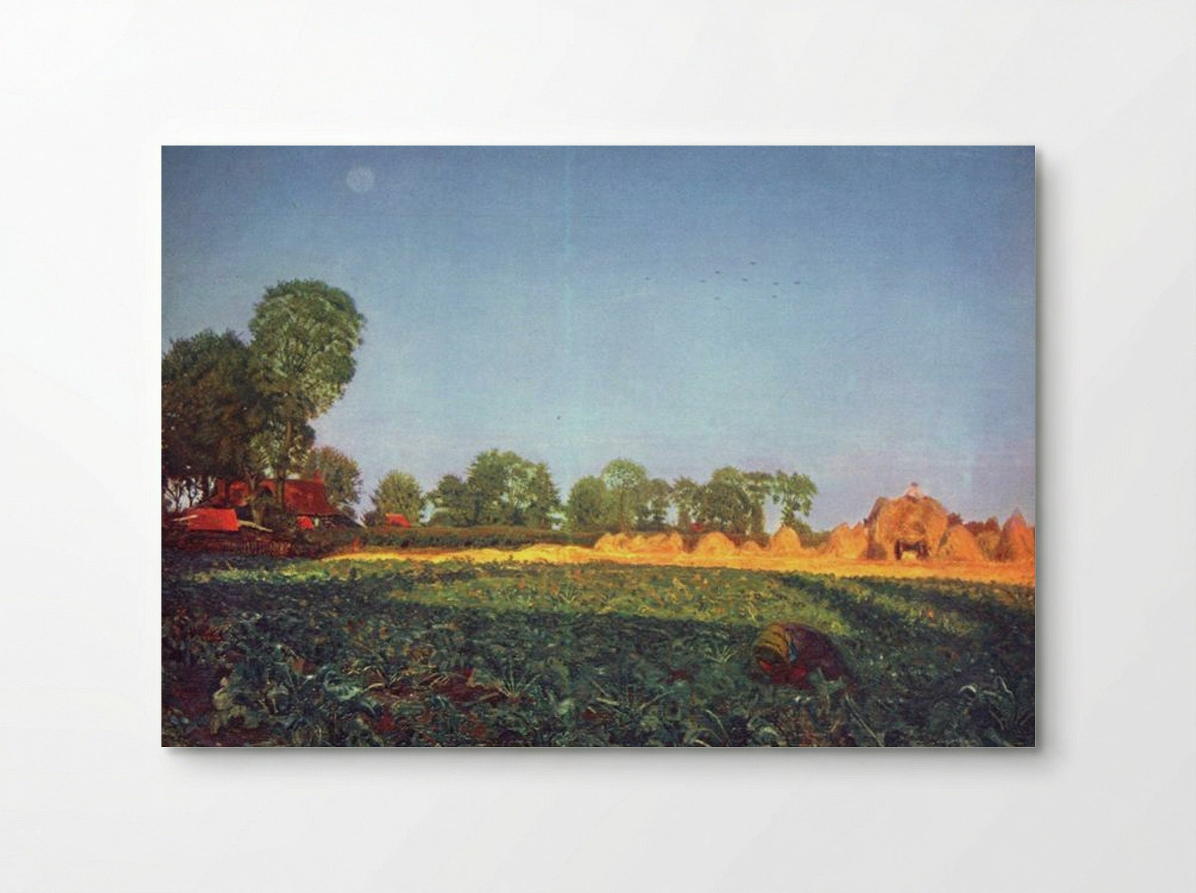 At the Grain Harvest - Ford Madox Brown - Poster