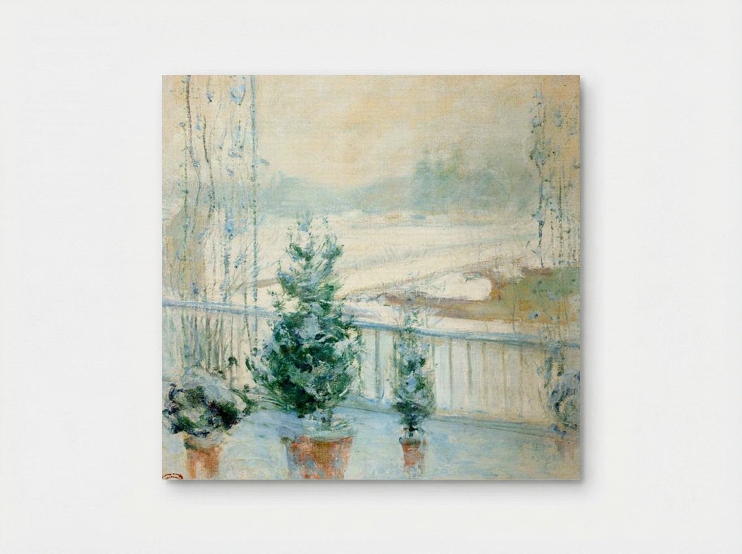 Balcony in Winter - John Henry Twachtman - Poster