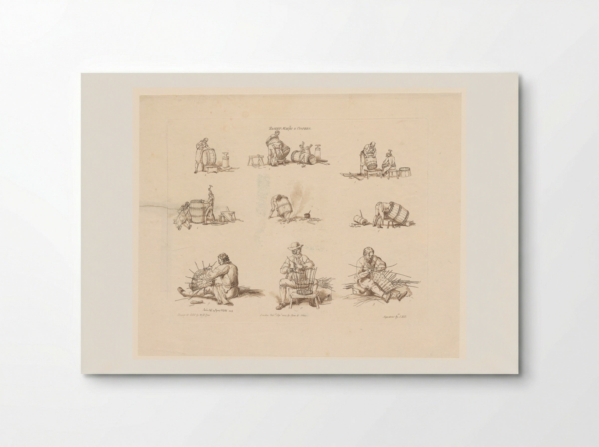 Basket Makers and Coopers - John Hill - Poster