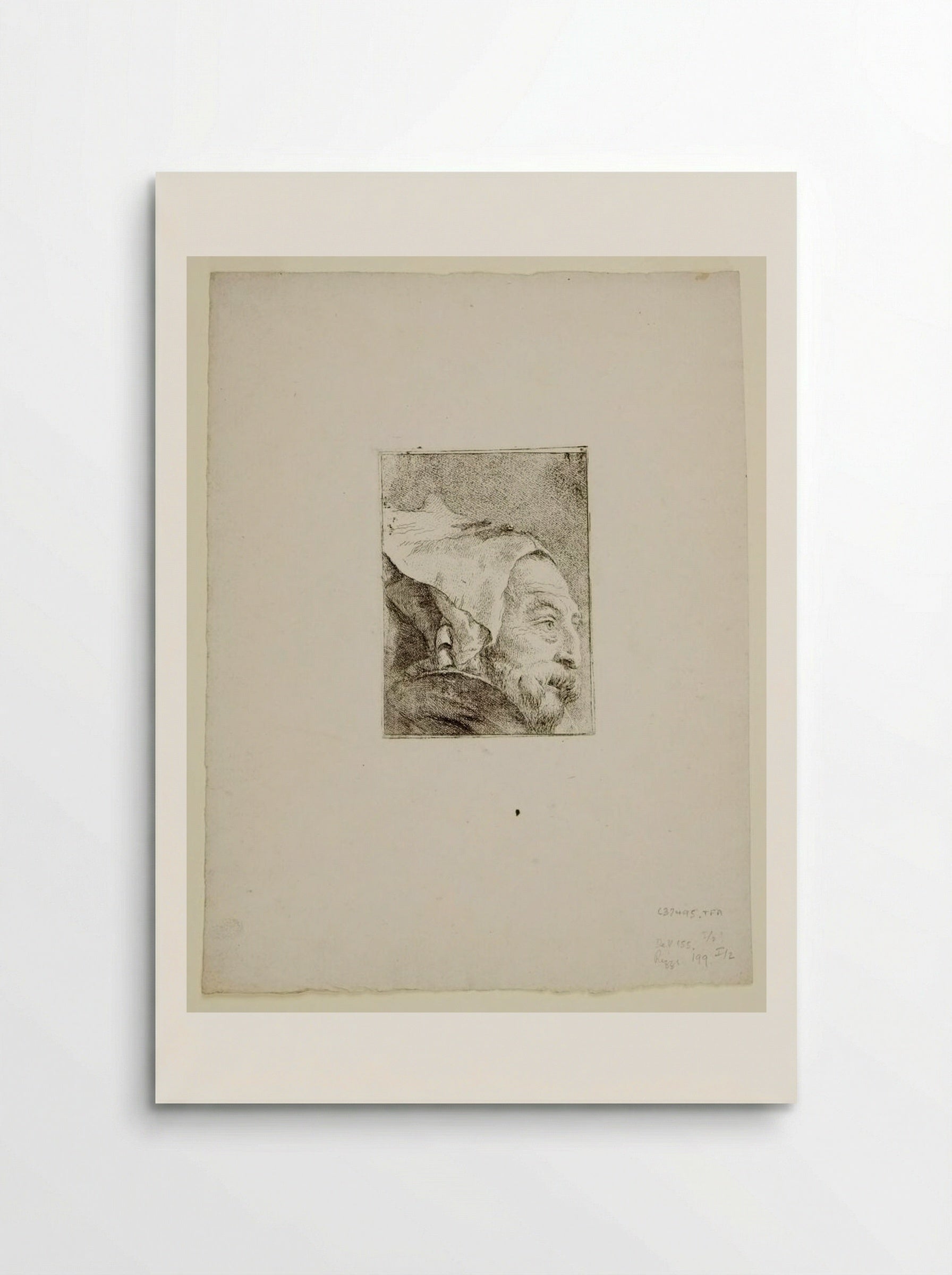 Bearded Old Man in Profile - Giovanni Domenico Tiepolo - Poster