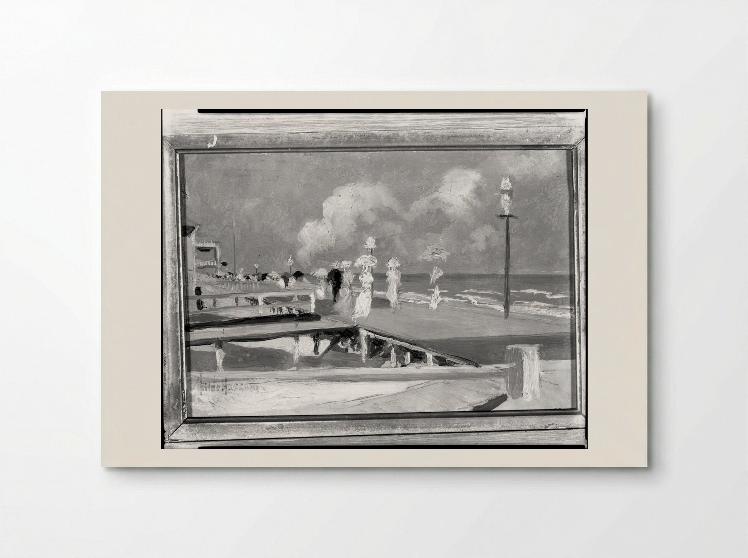 Boardwalk by the Sea - Childe Hassam - Poster