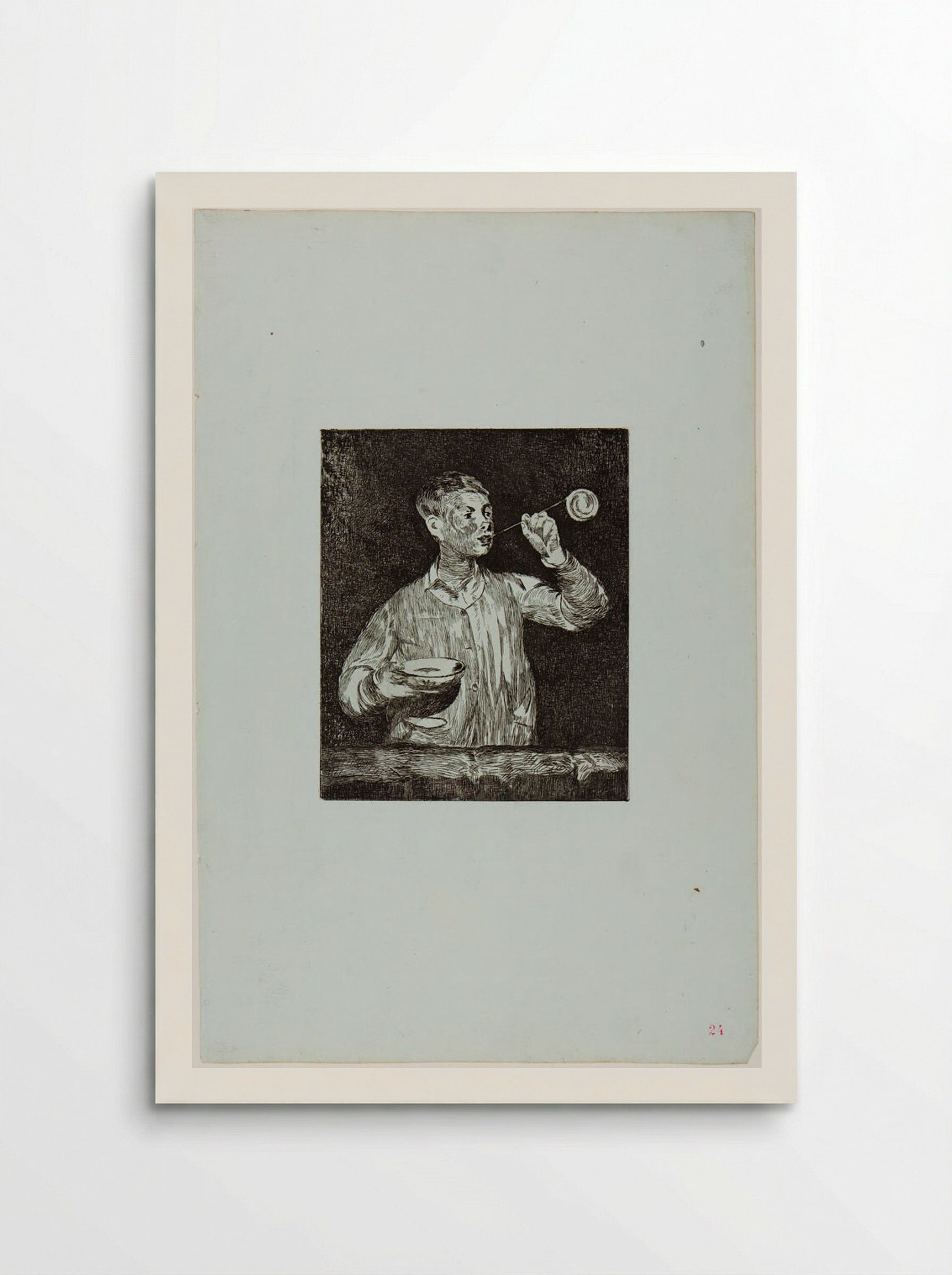 Boy Blowing Soap Bubbles - Édouard Manet - Poster