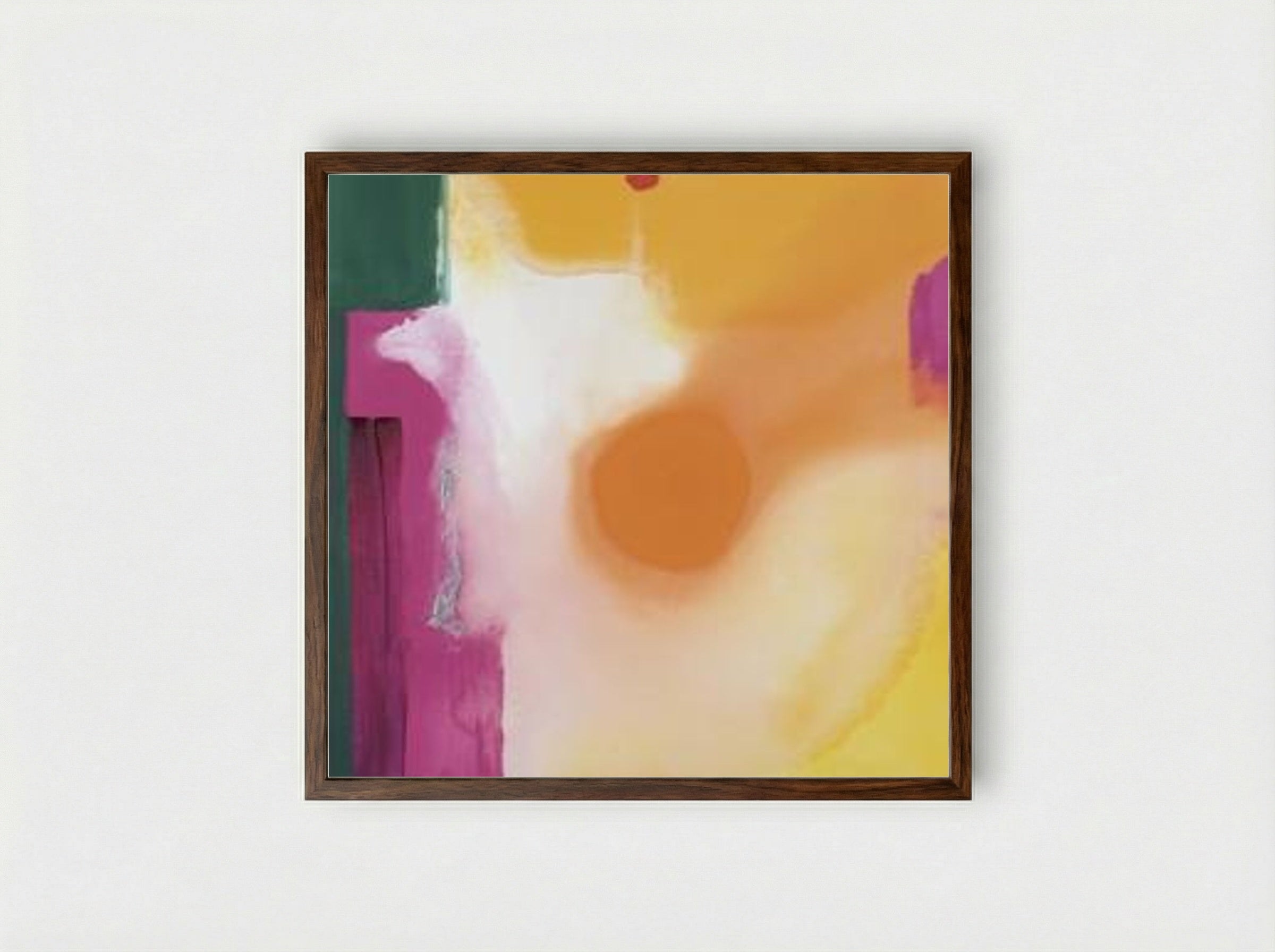 Bullseye - Helen Frankenthaler - Framed Print Dark Wood