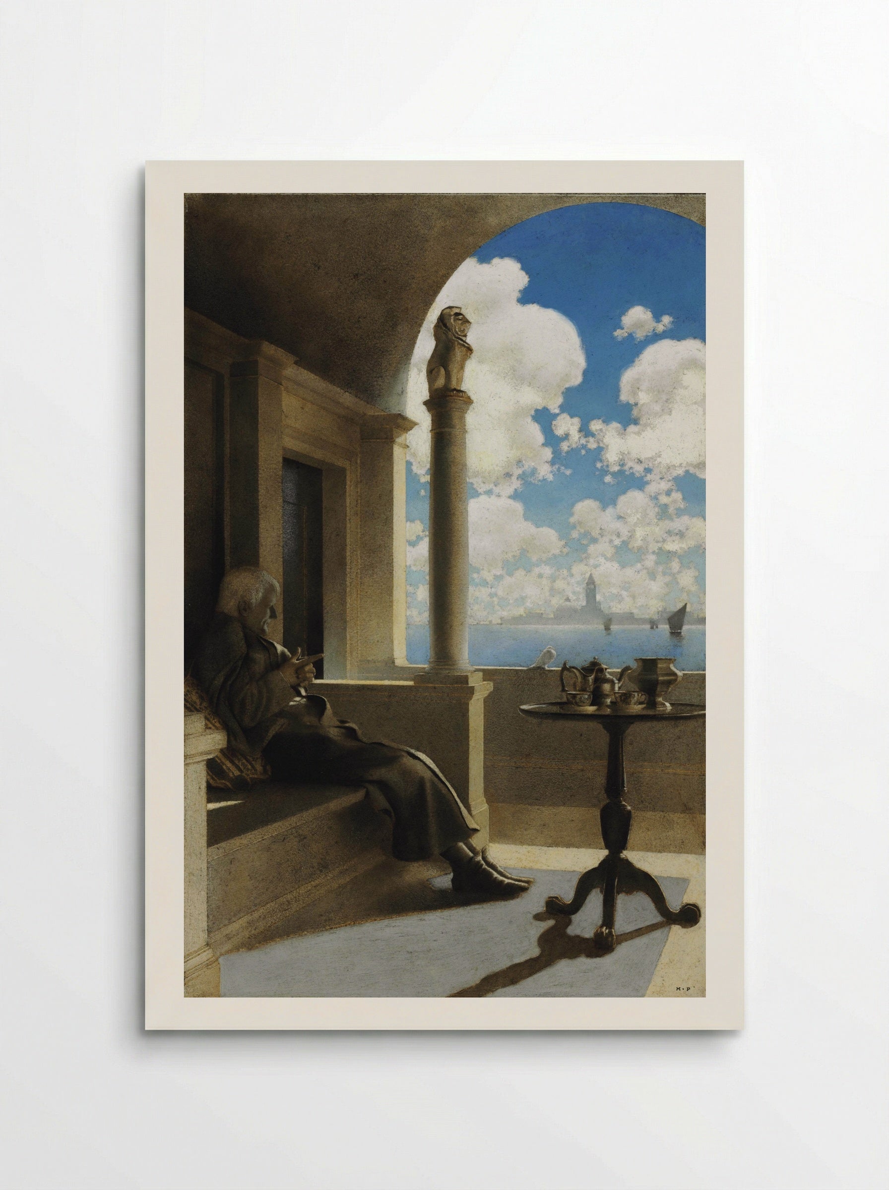 Cardinal Archbishop Sat on His Shaded Balcony - Maxfield Parrish - Poster