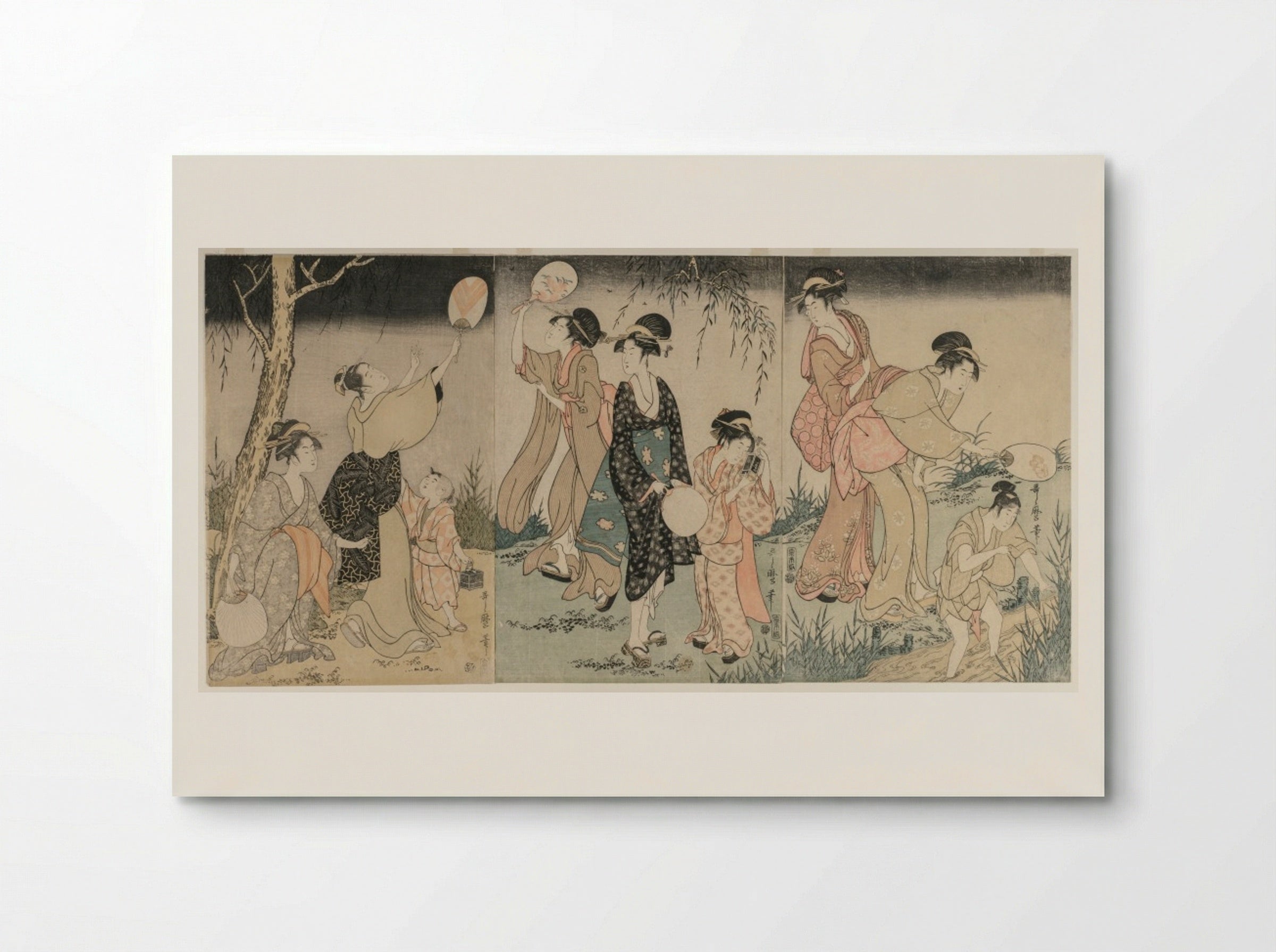 Catching Fireflies - Kitagawa Utamaro - Poster