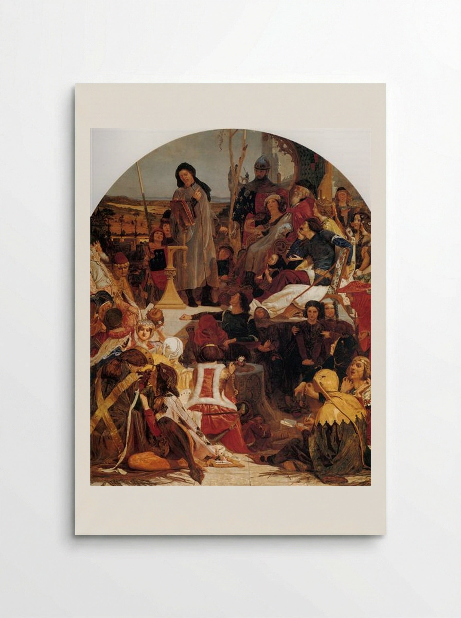Chaucer at the Court of Edward III - Ford Madox Brown - Poster