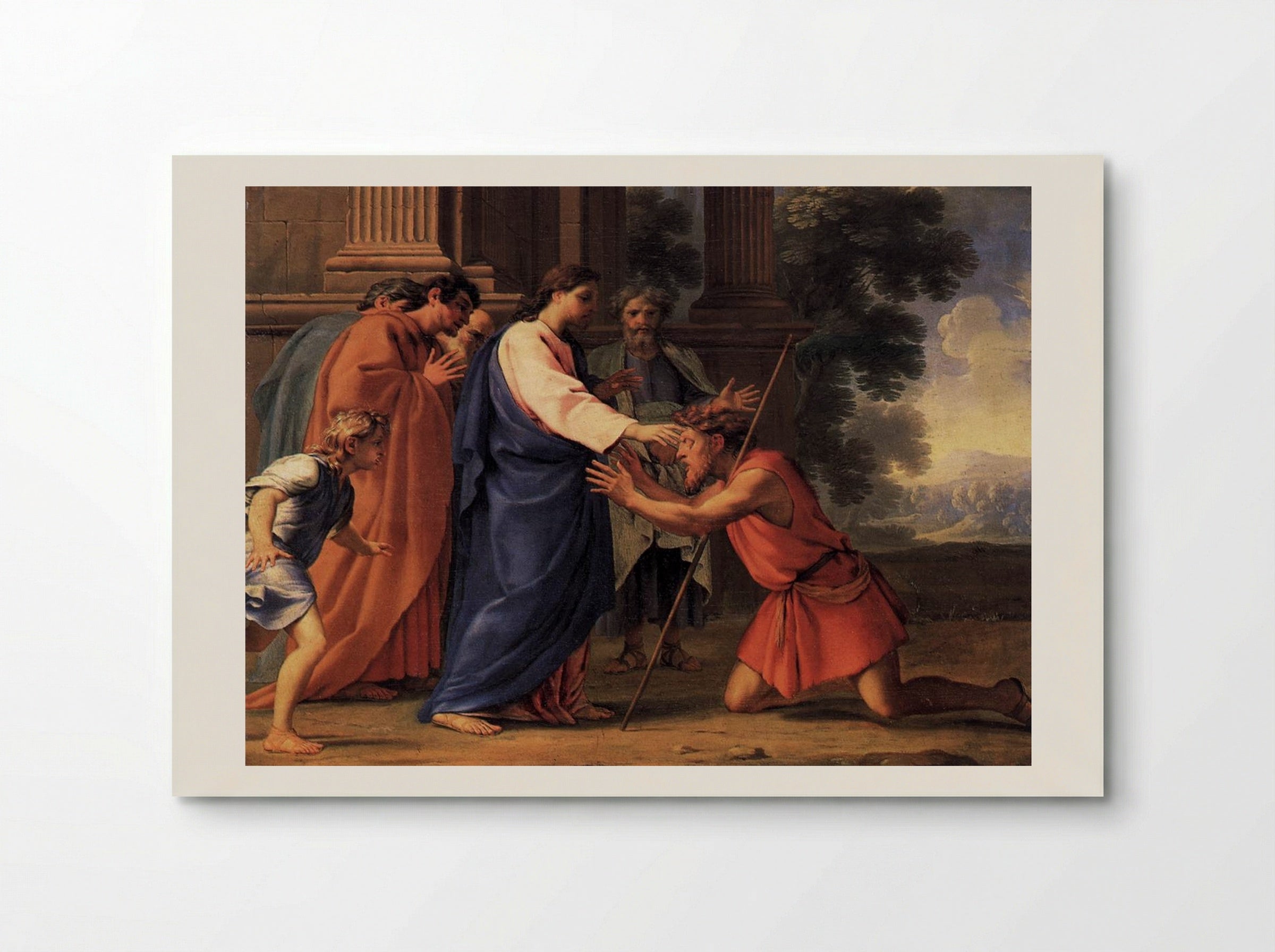 Christ Healing the Blind Man - Eustache Le Sueur - Poster
