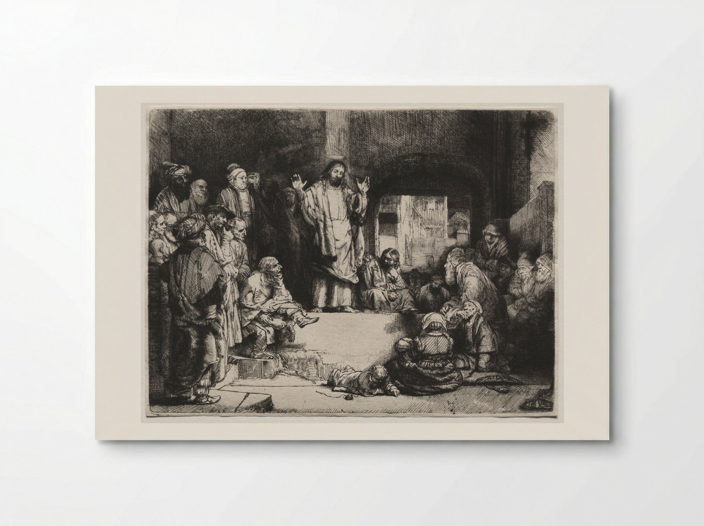 Christ Preaching ('La Petite Tombe') - Rembrandt van Rijn - Poster