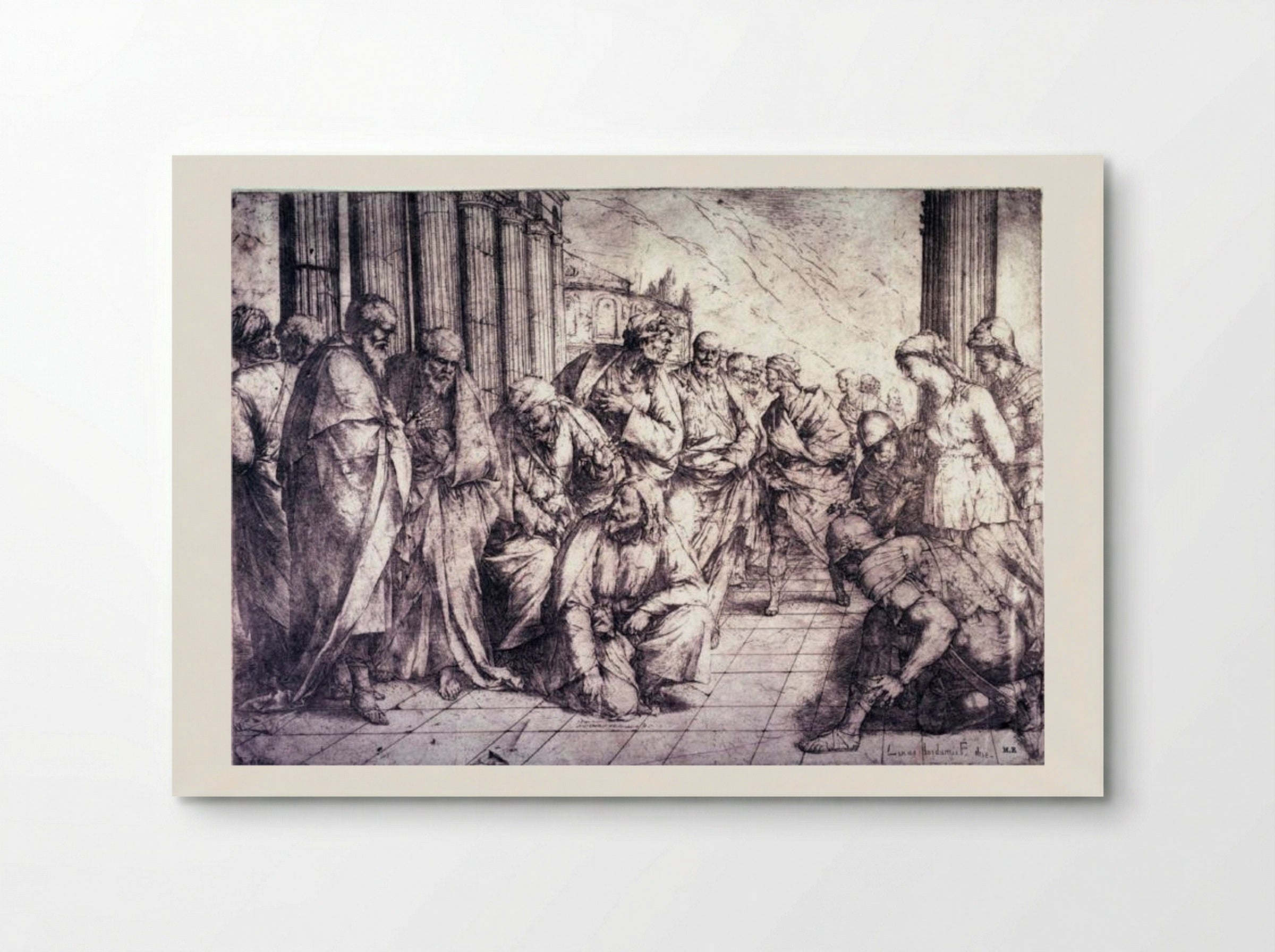 Christ and the Adulteress - Luca Giordano - Poster