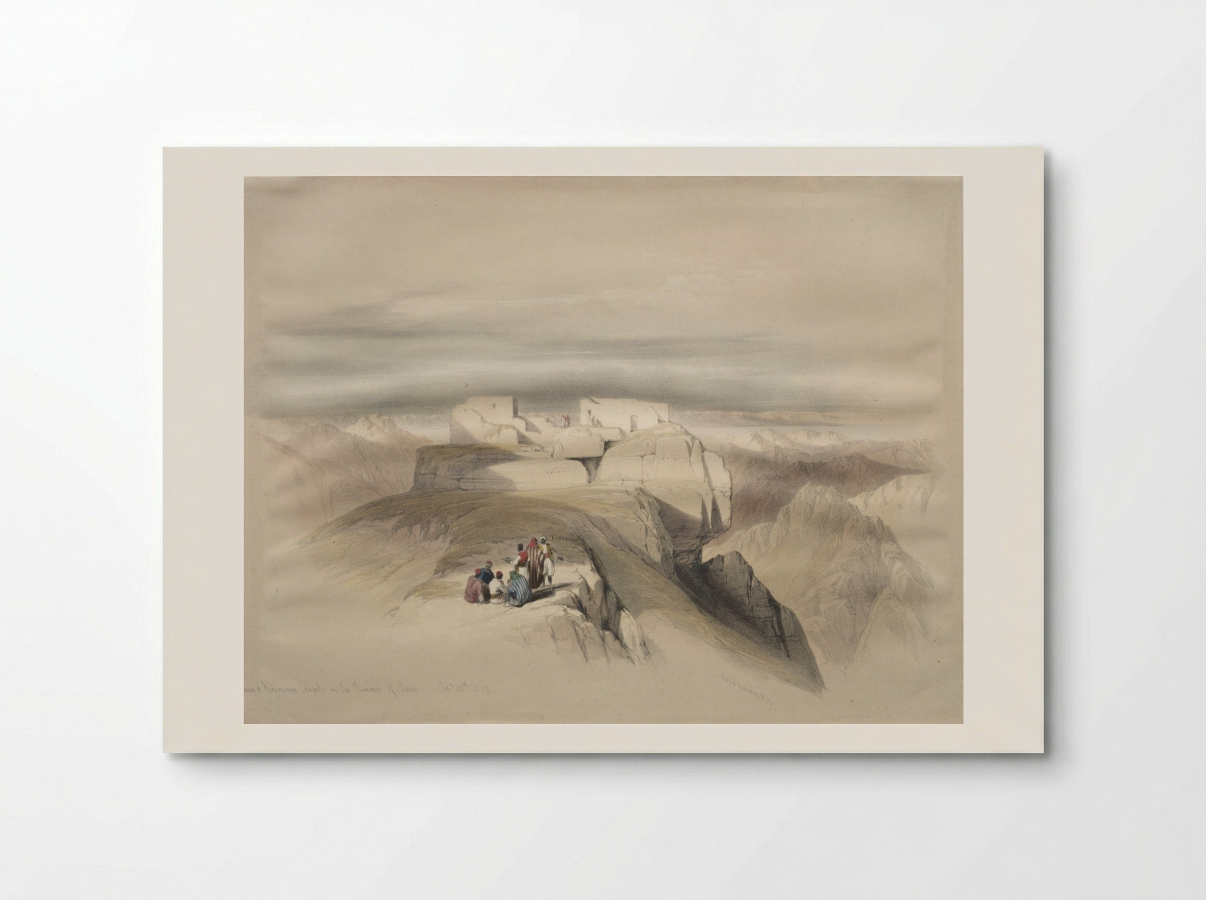 Christian and Mahomedan Chapels on the Summit of Sinai - David Roberts - Poster