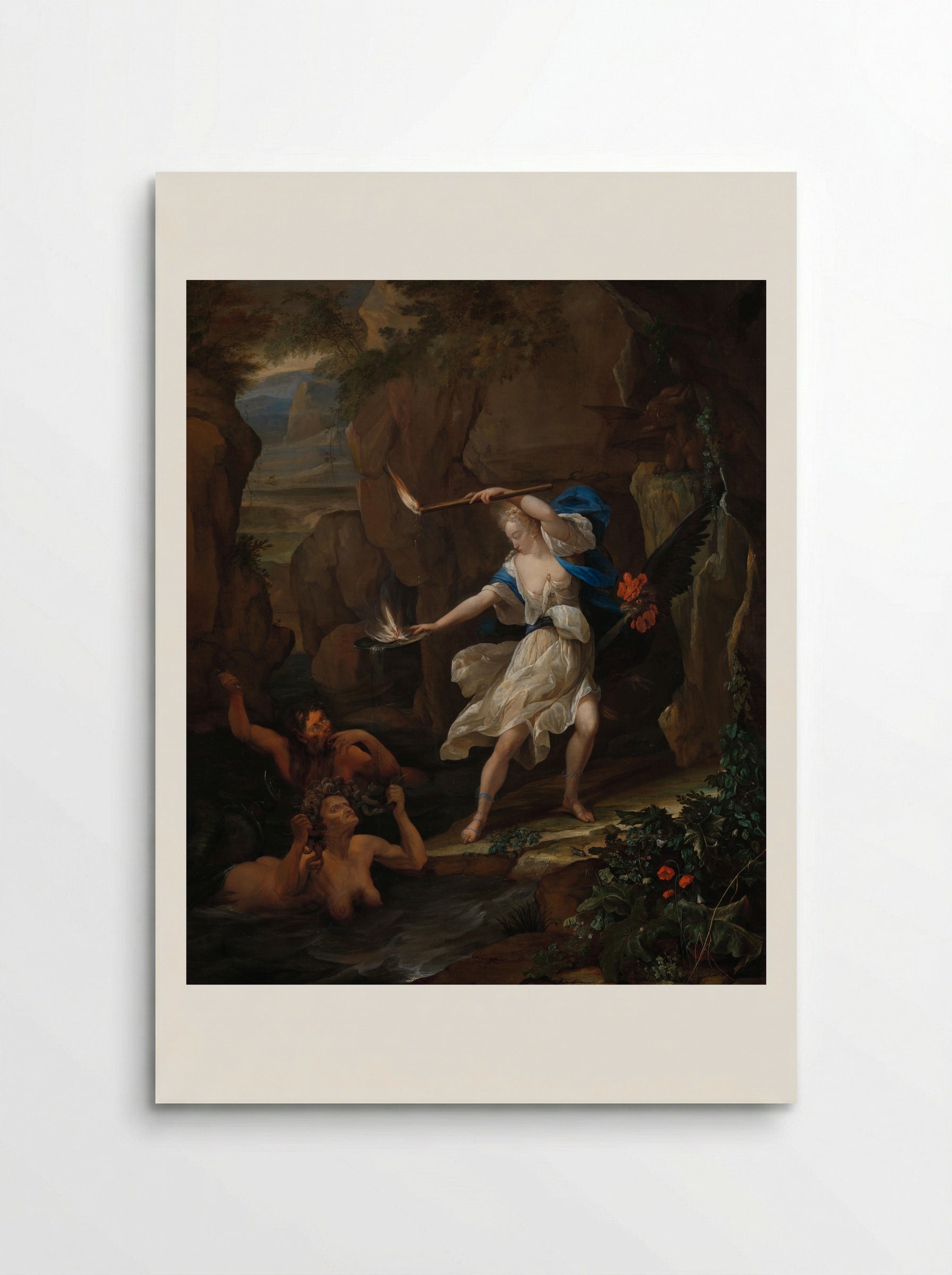 Circe Punishing Glaucus by Transforming Scylla into a Monster - Eglon van der Neer - Poster