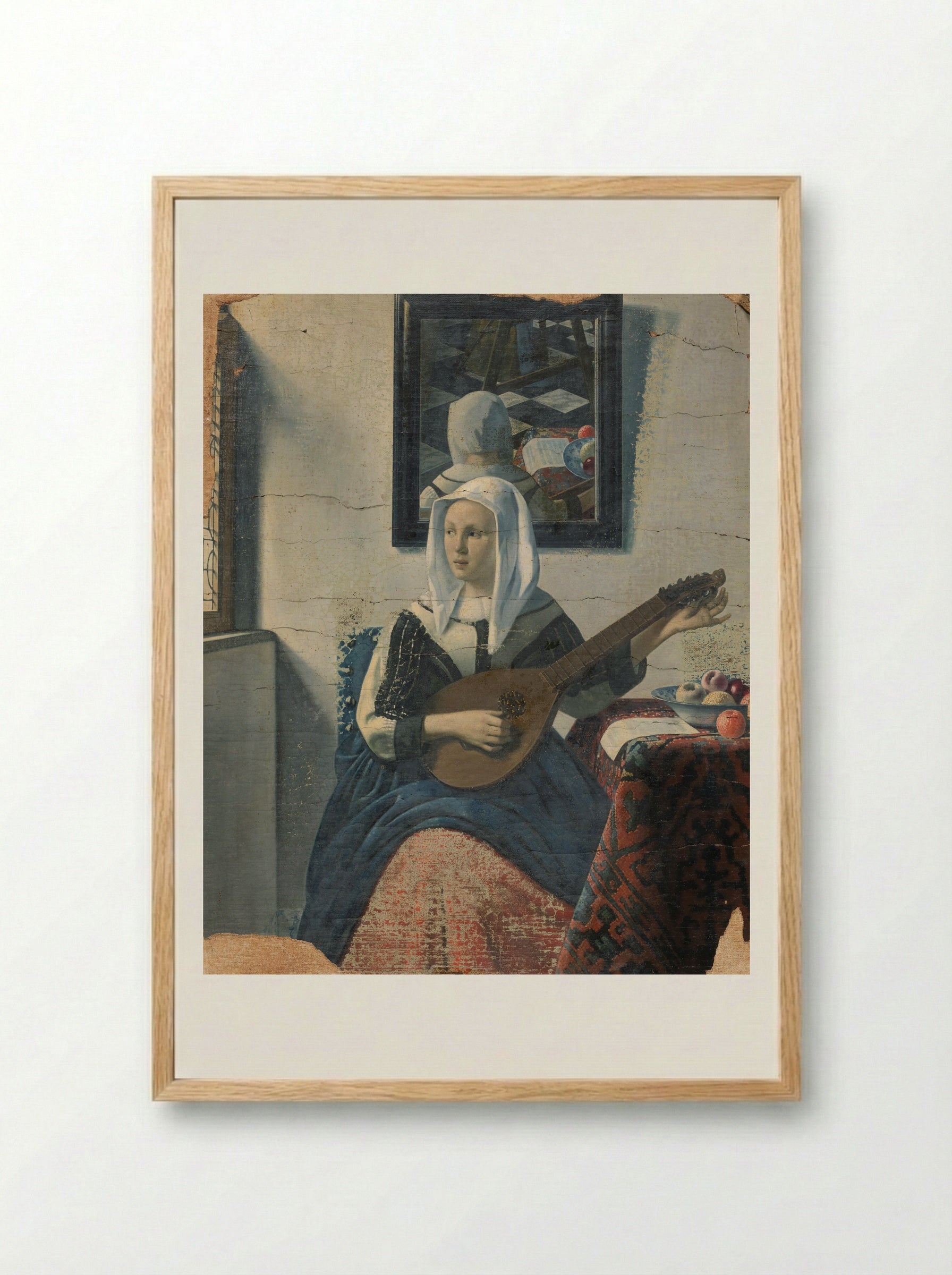 Cisterspelende vrouw - Han van Meegeren - Framed Print Wood