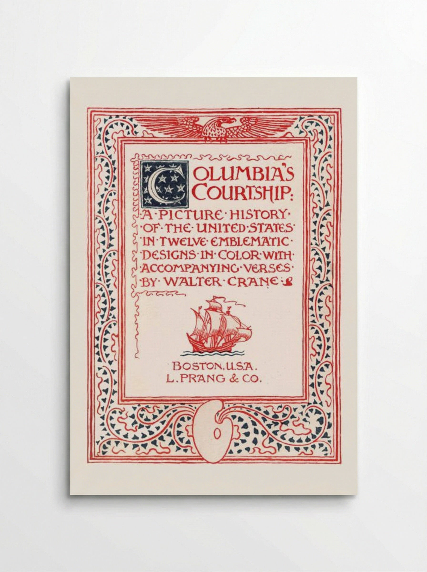 Columbia's Courtship - Walter Crane - Poster