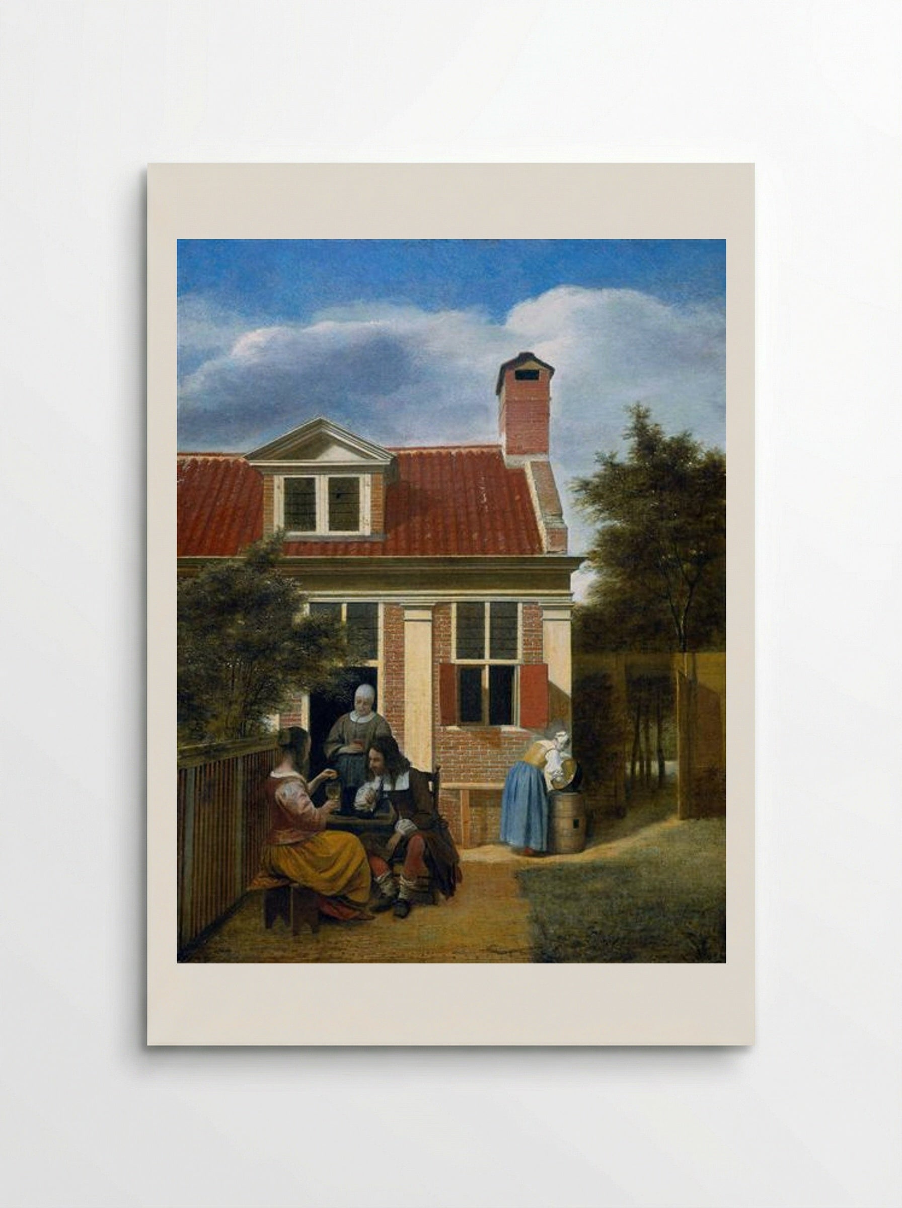 Company in a Garden - Pieter de Hooch - Poster