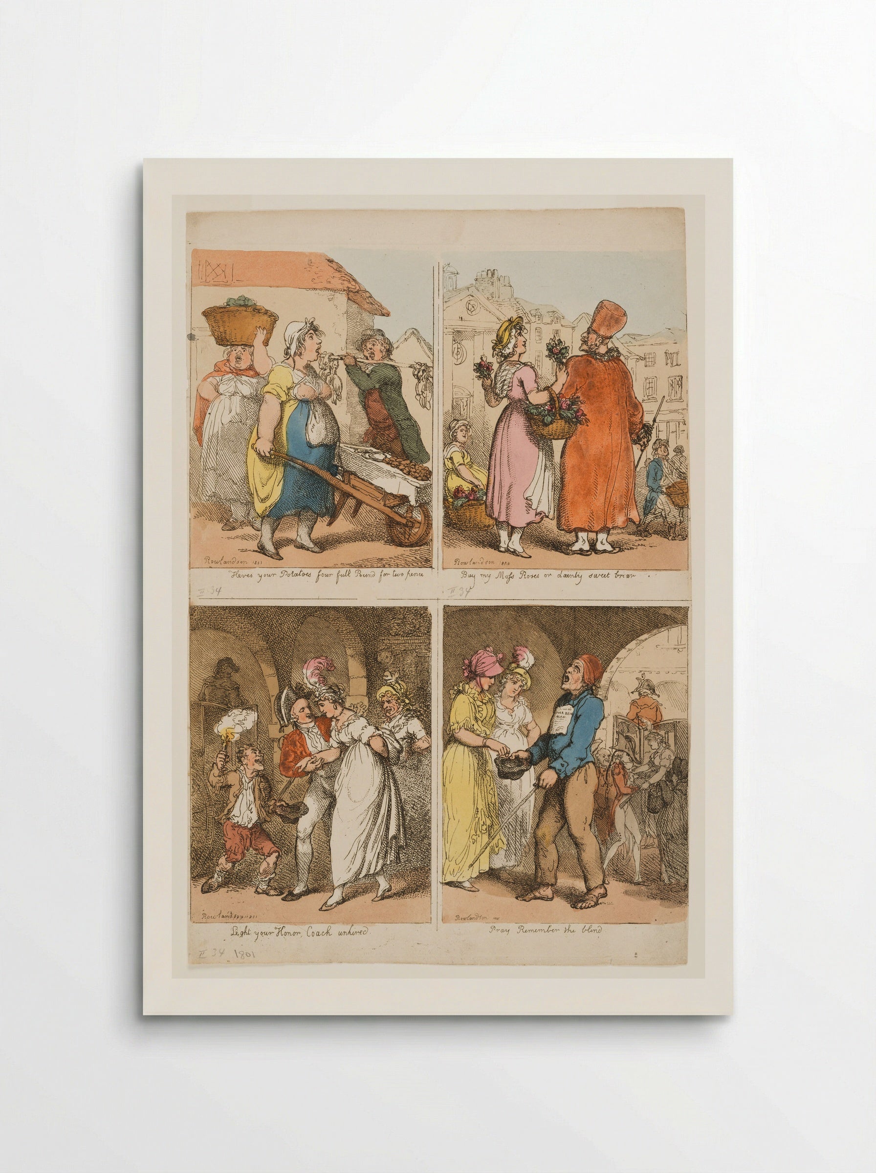 Cries of London (Series of Four) - Thomas Rowlandson - Poster