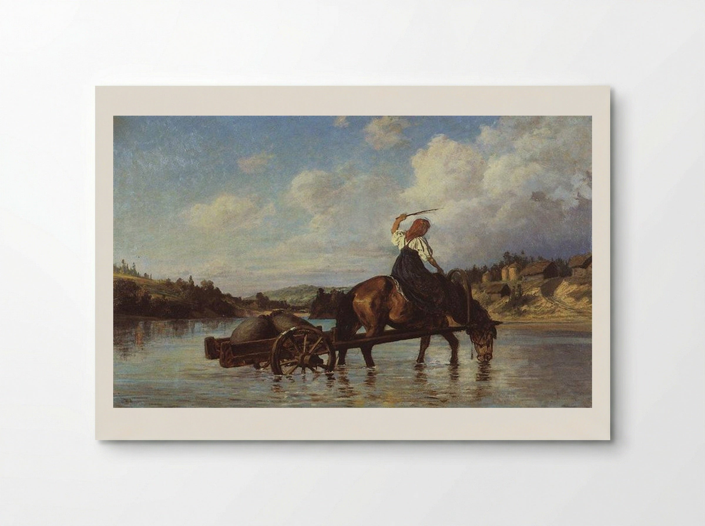 Crossing of the River Oyat - Vasily Polenov - Poster