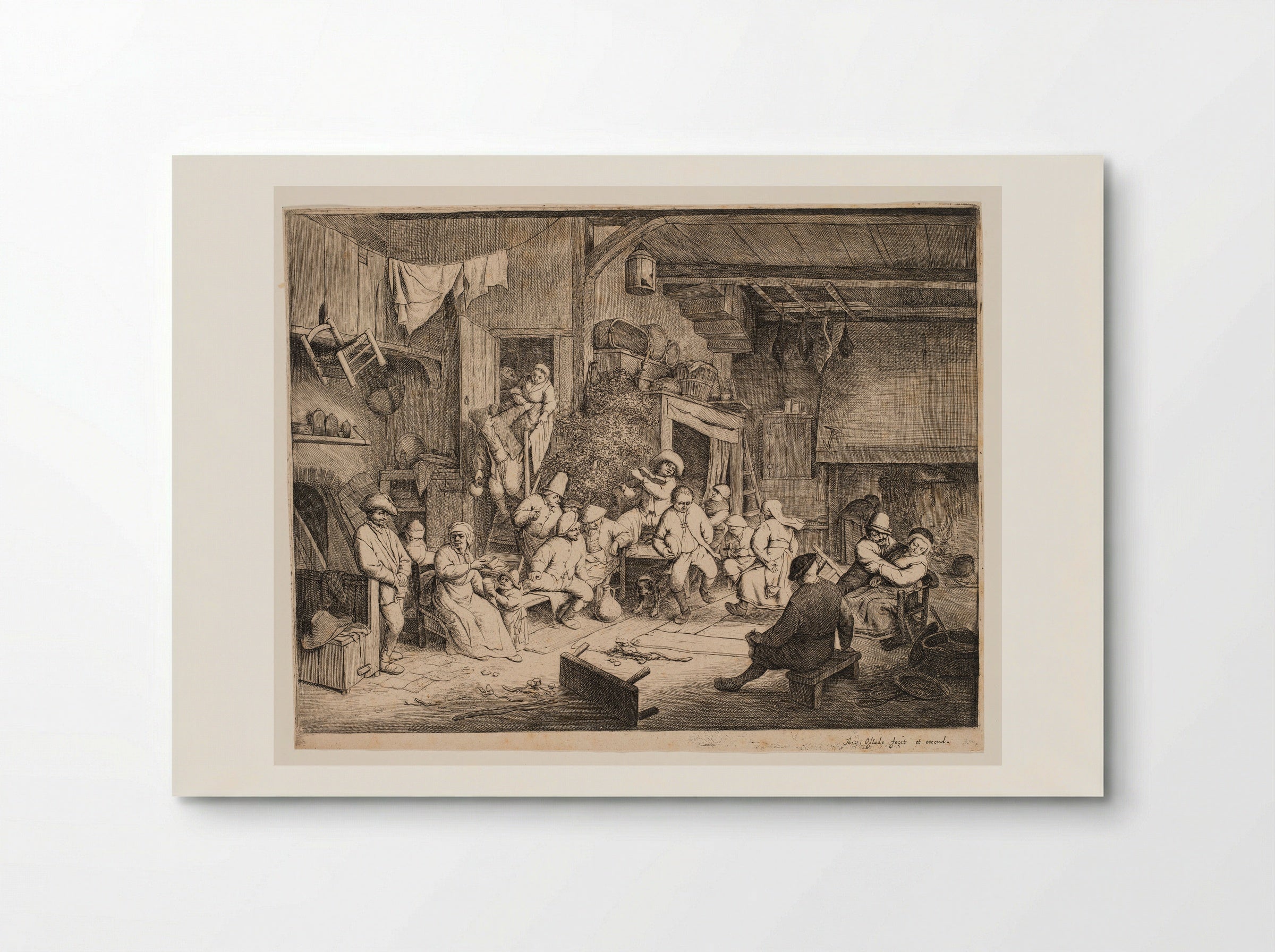 Dance in the Tavern - Adriaen van Ostade - Poster