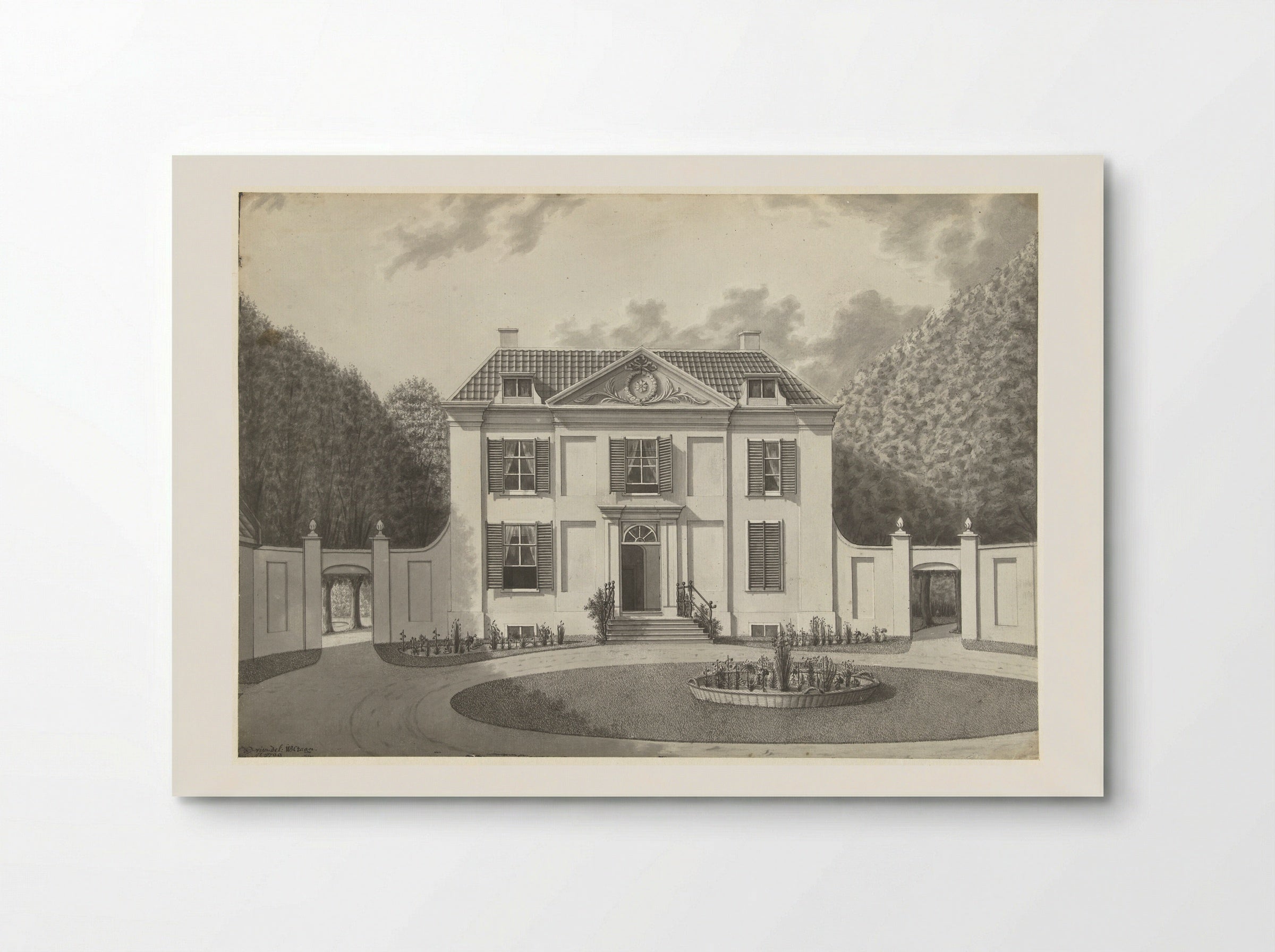 De hofstede Vreedelust aan de Spanjaardslaan te Haarlem - W.B. Craan - Poster