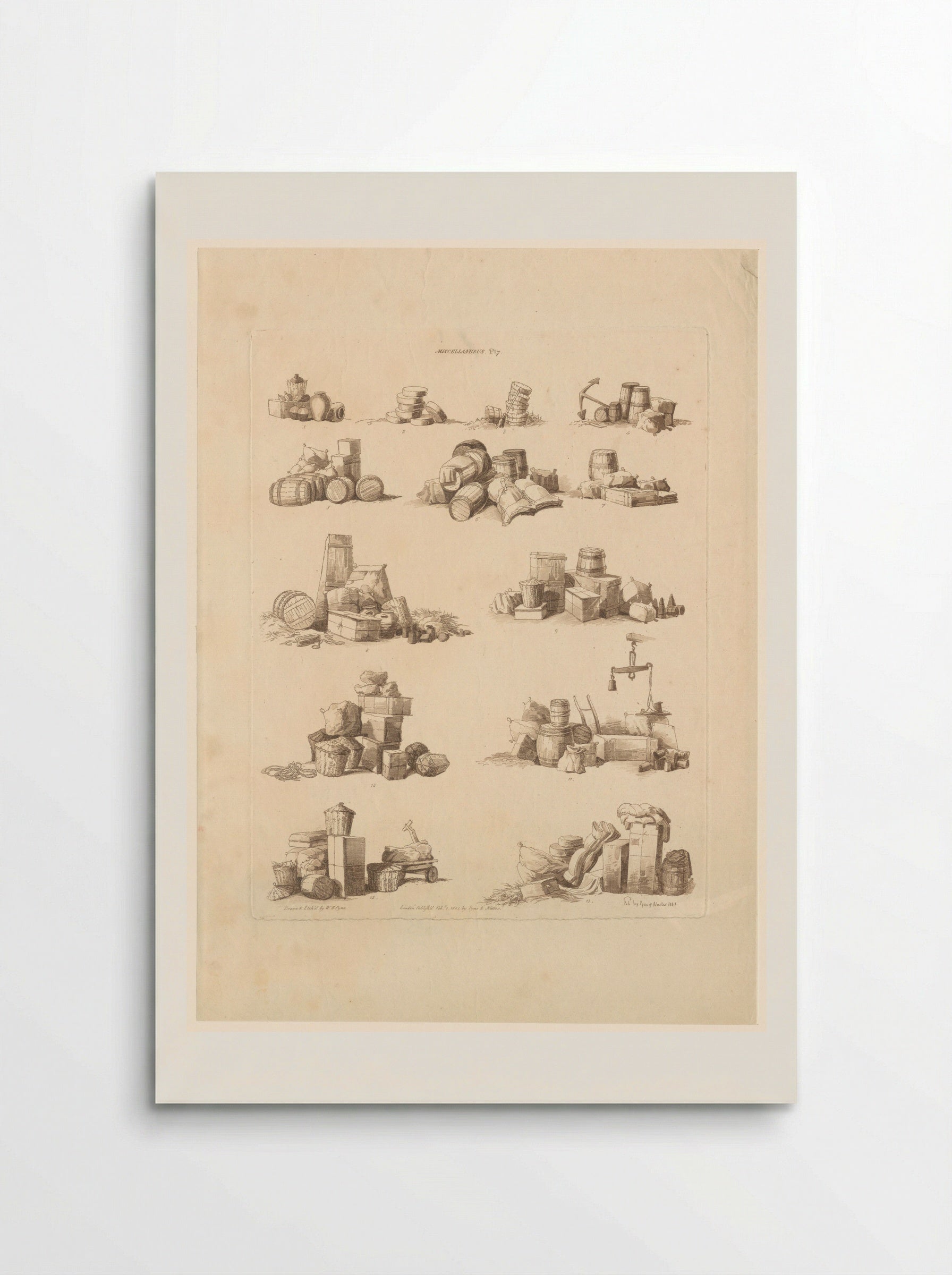 Dertien stapels met diverse containers - John Hill - Poster