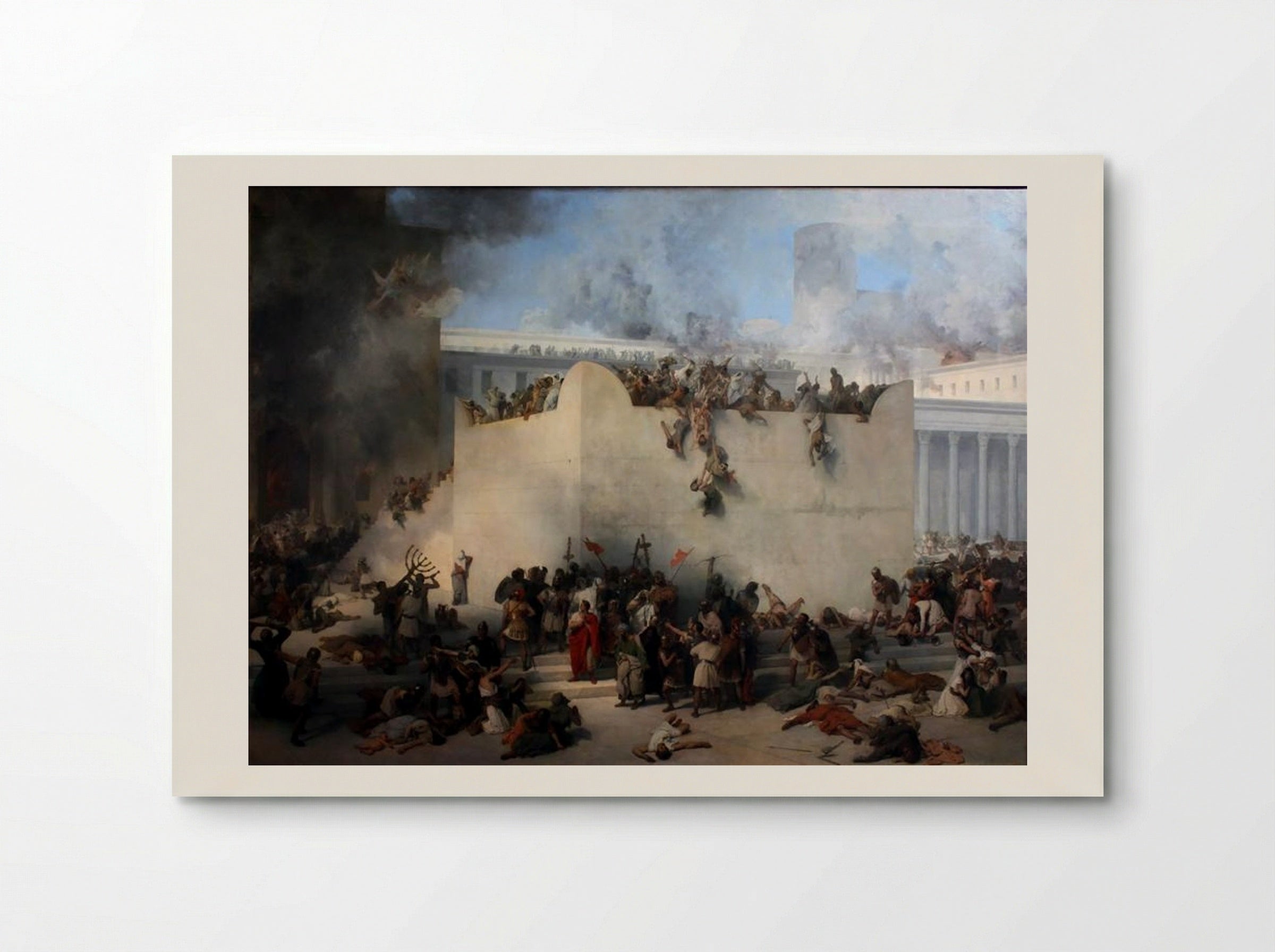 Destruction of the Temple of Jerusalem - Francesco Hayez - Poster