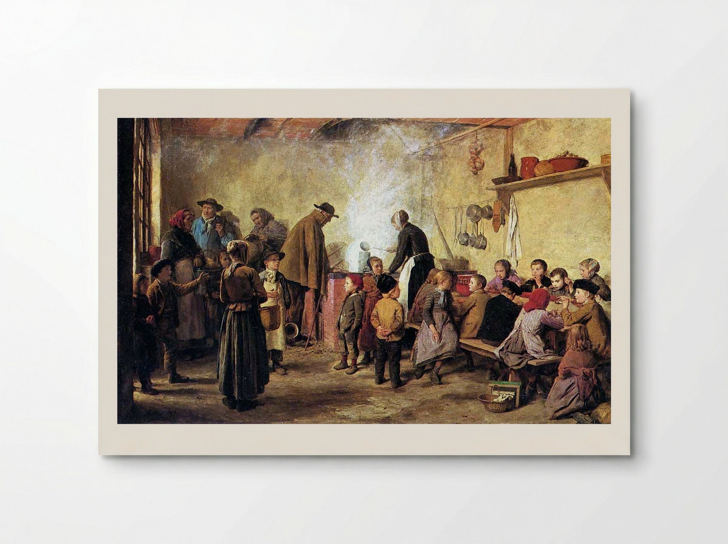Die Armensuppe - Albert Anker - Poster