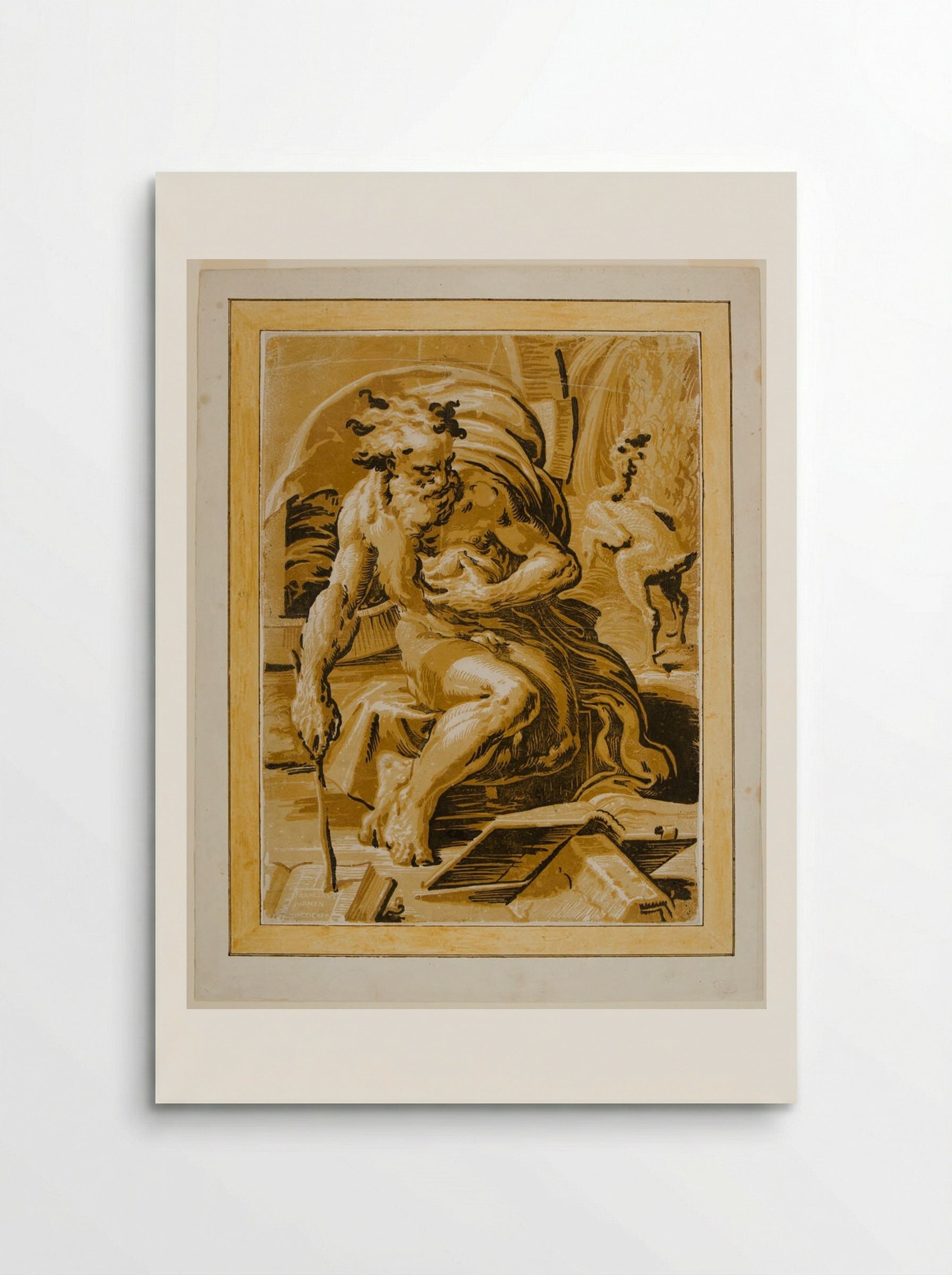 Diogenes and the Cock - Ugo da Carpi - Poster