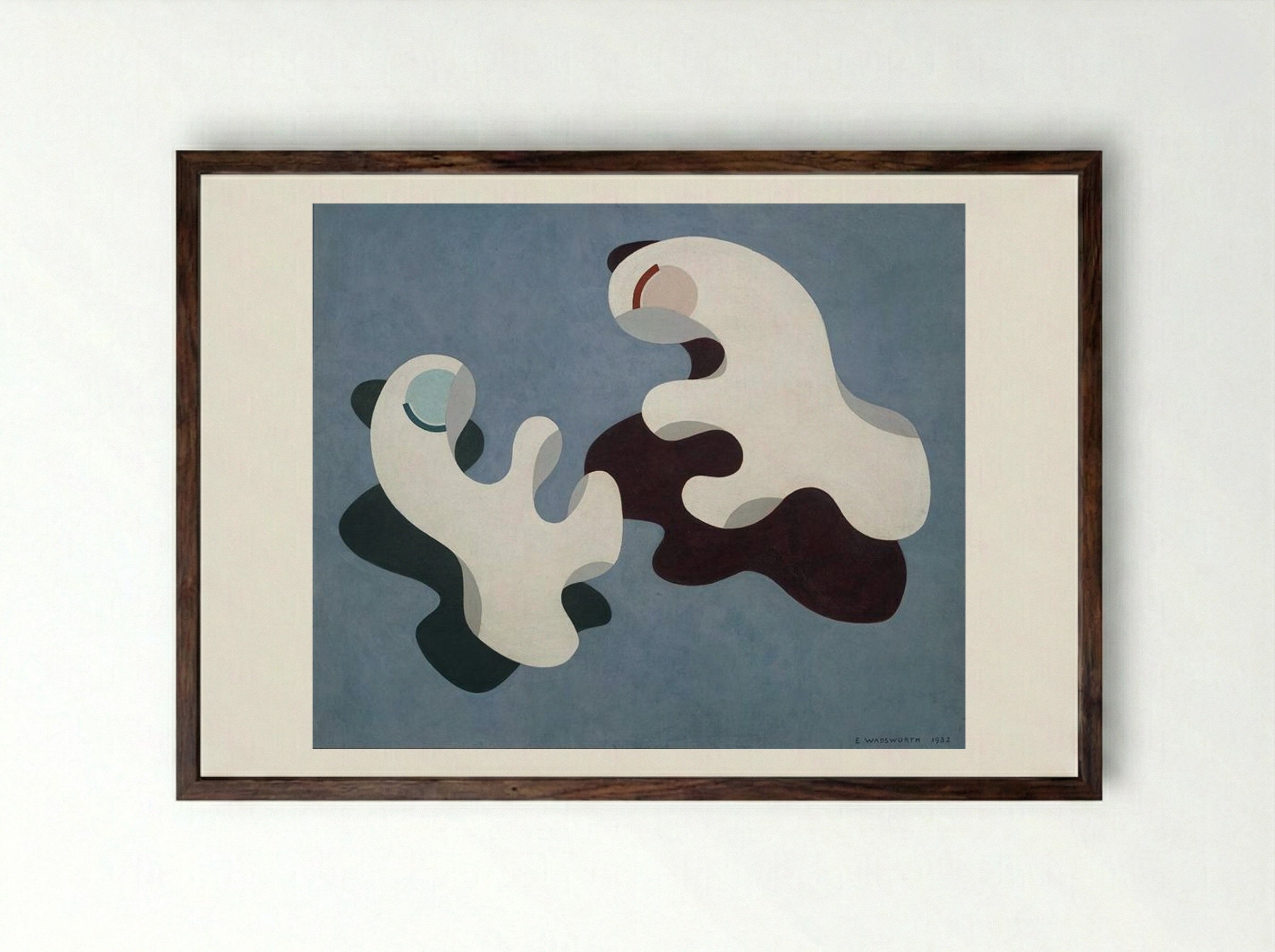 Dux et Comes I - Edward Wadsworth - Framed Print Dark Wood