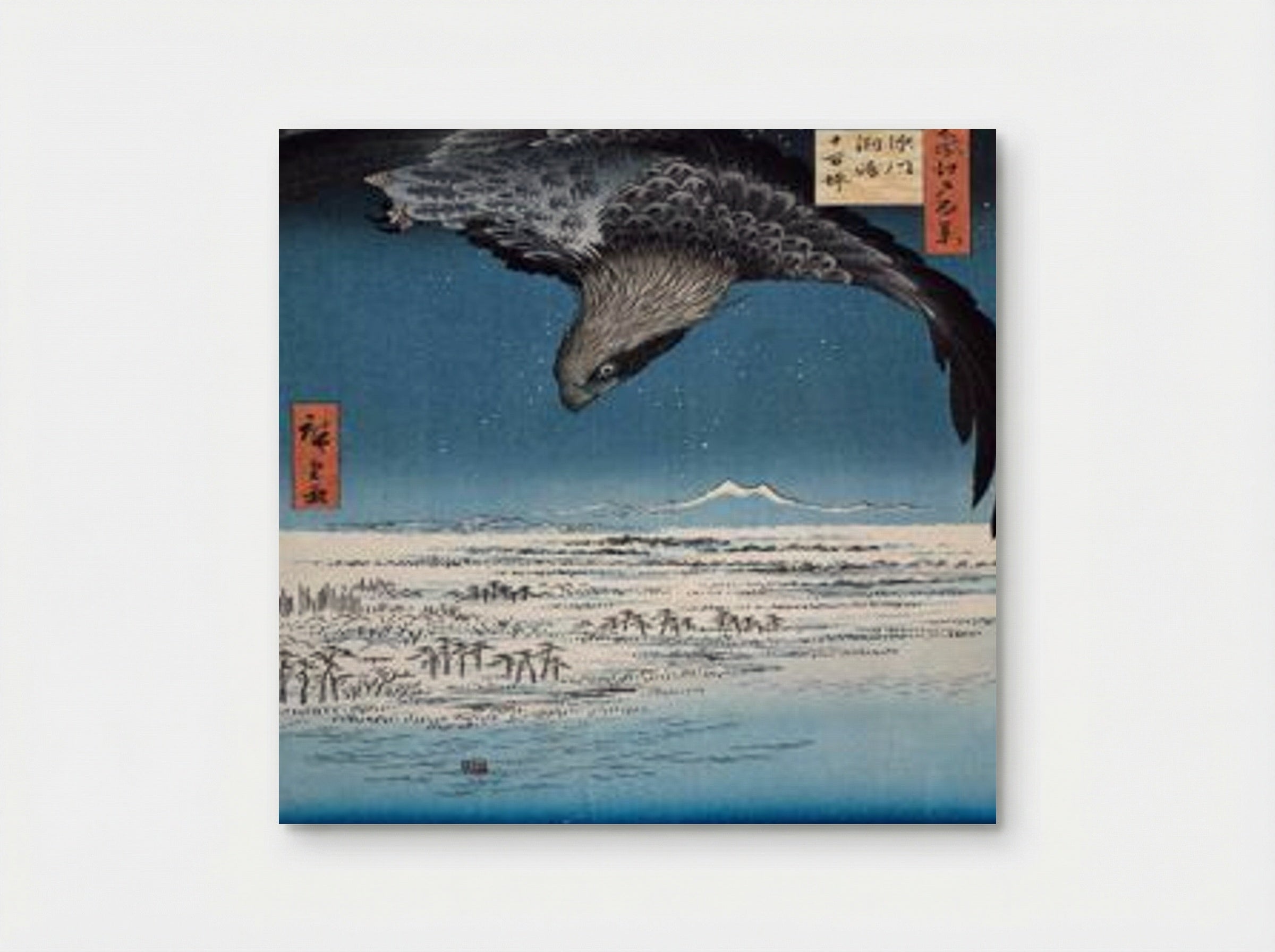 Eagle Over 100,000 Acre Plain at Susaki, Fukagawa - Utagawa Hiroshige - Poster