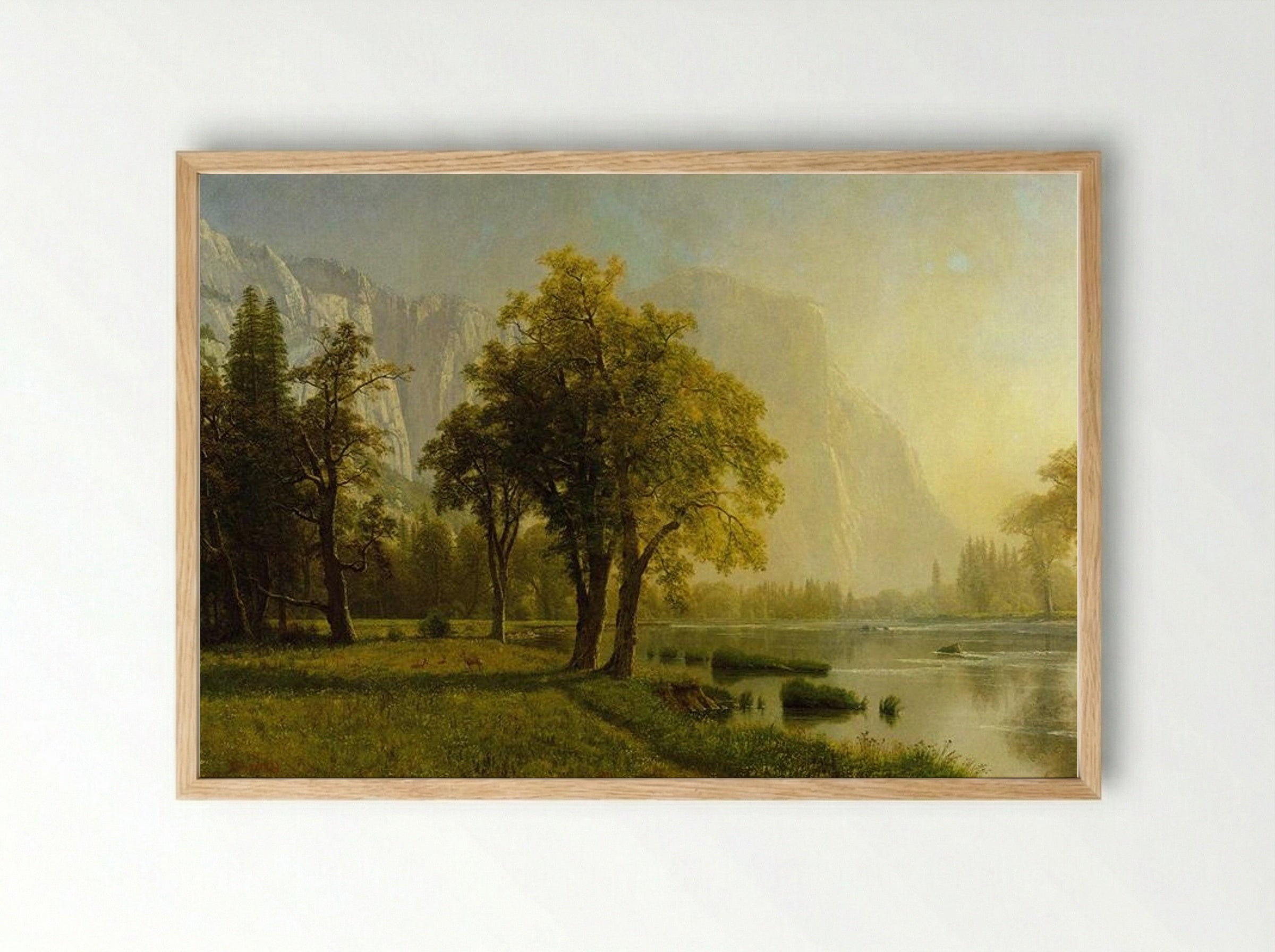 El Capitan, Yosemite Valley - Albert Bierstadt - Framed Print Wood