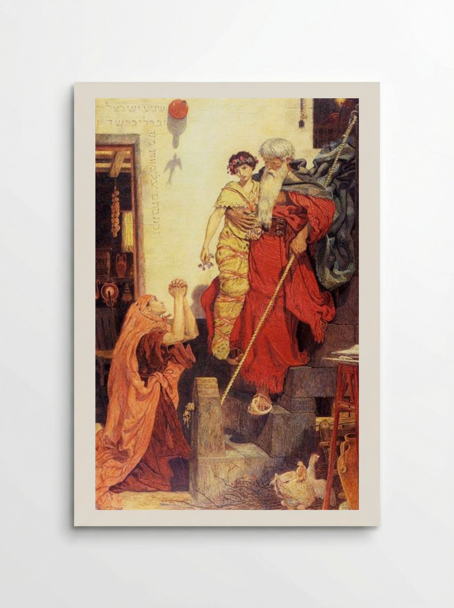 Elijah restoring the Widow's Son - Ford Madox Brown - Poster