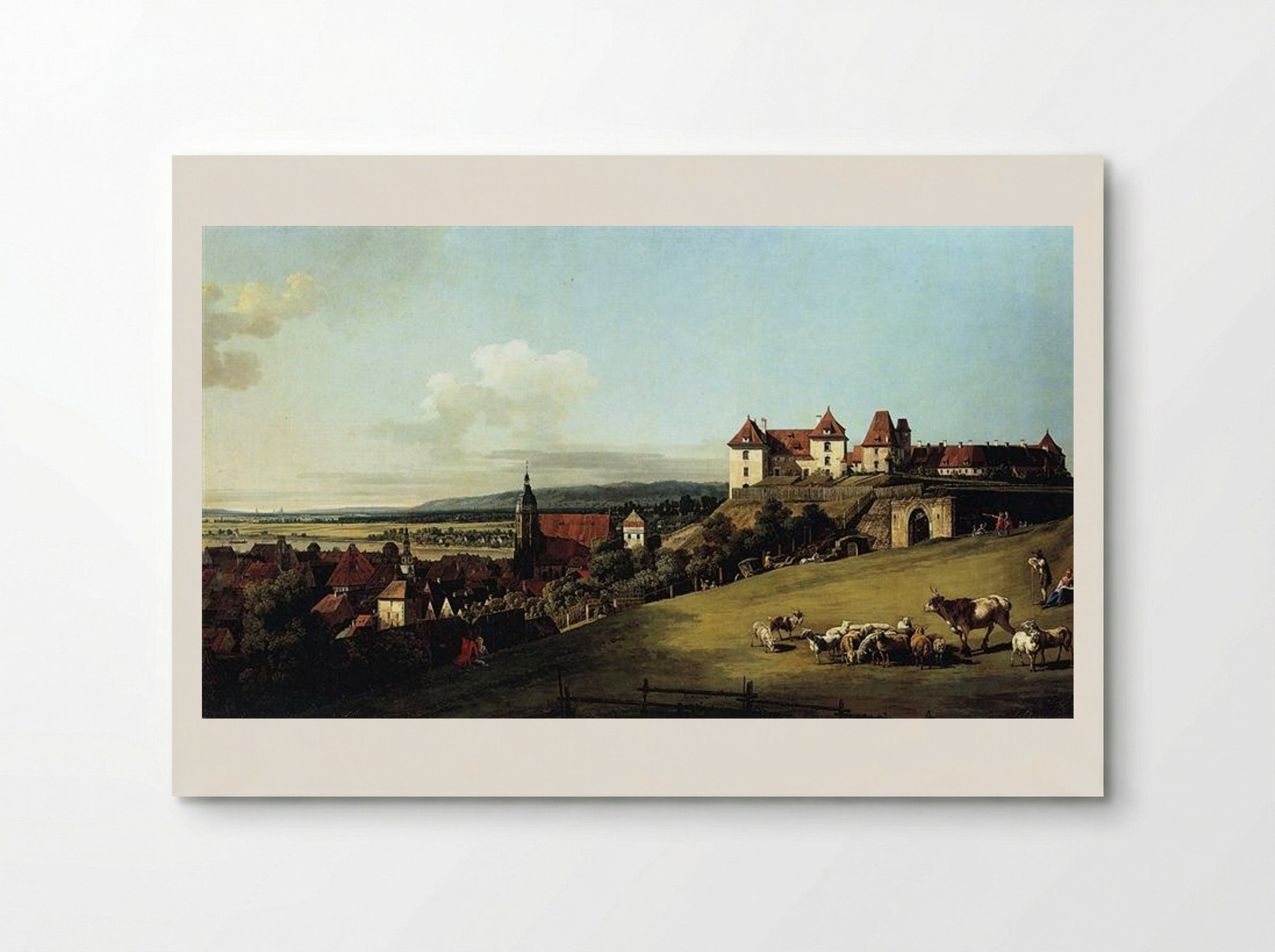 Fortress of Sonnenstein above Pirna - Bernardo Bellotto - Poster