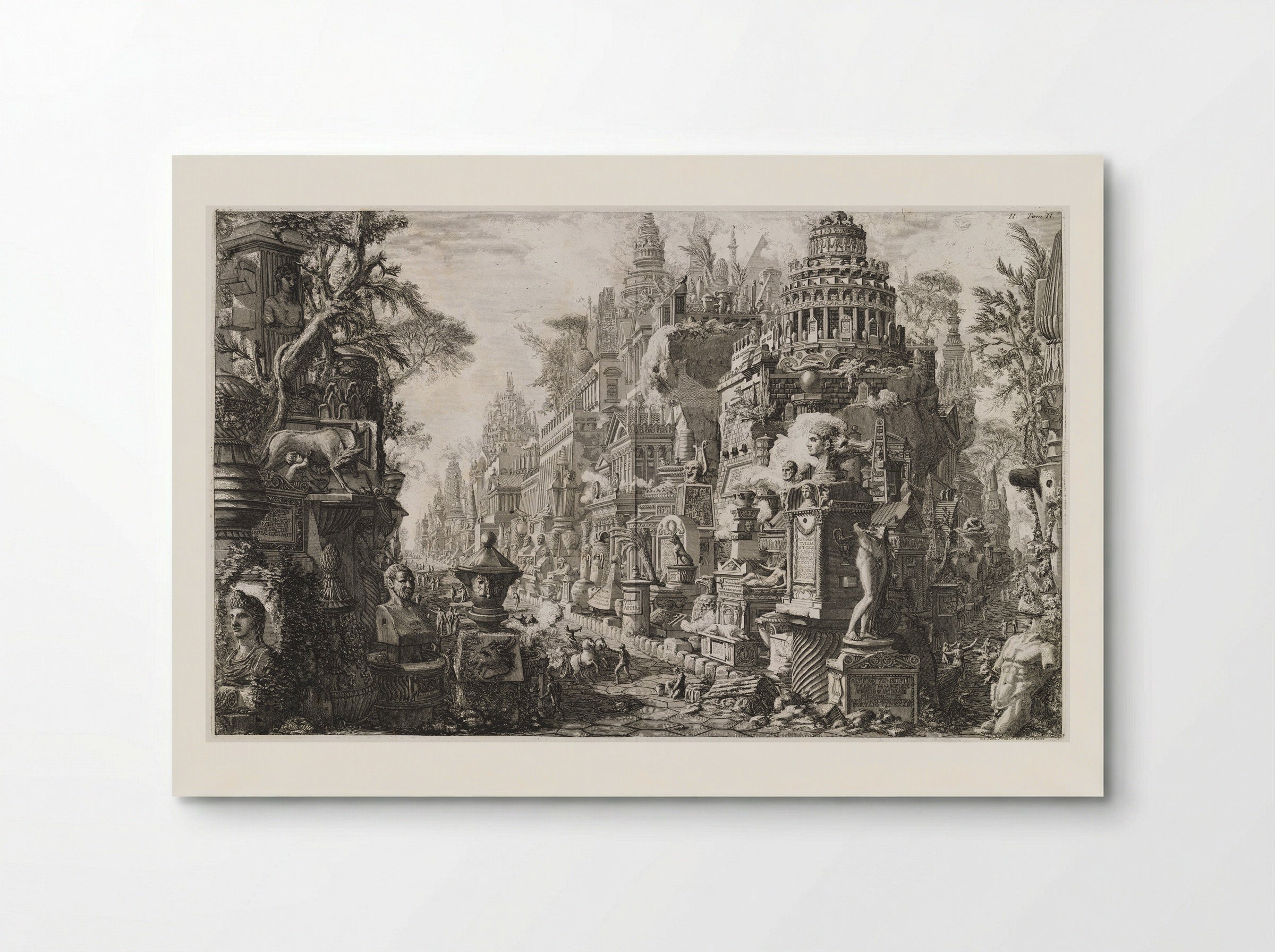 Frontispiece: Ancient intersection of the Via Appia and Via Ardeatina - Giovanni Battista Piranesi - Poster