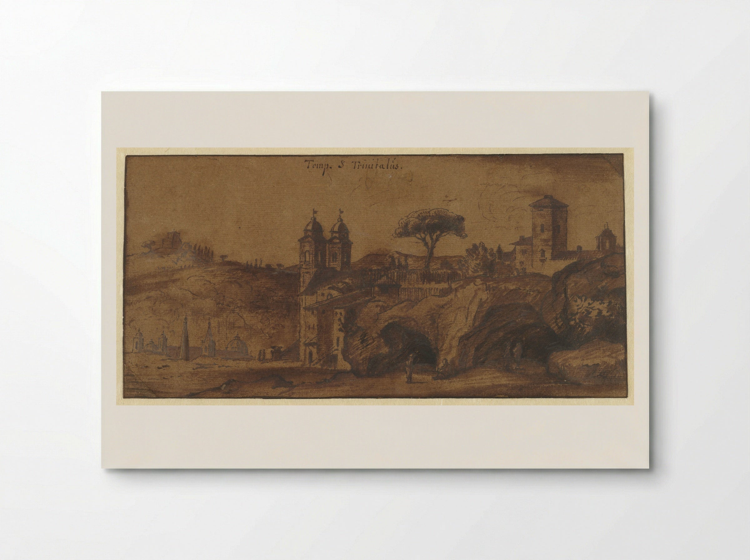 Gezicht op de SS Trinità dei Monti te Rome - Michiel van Overbeek - Poster