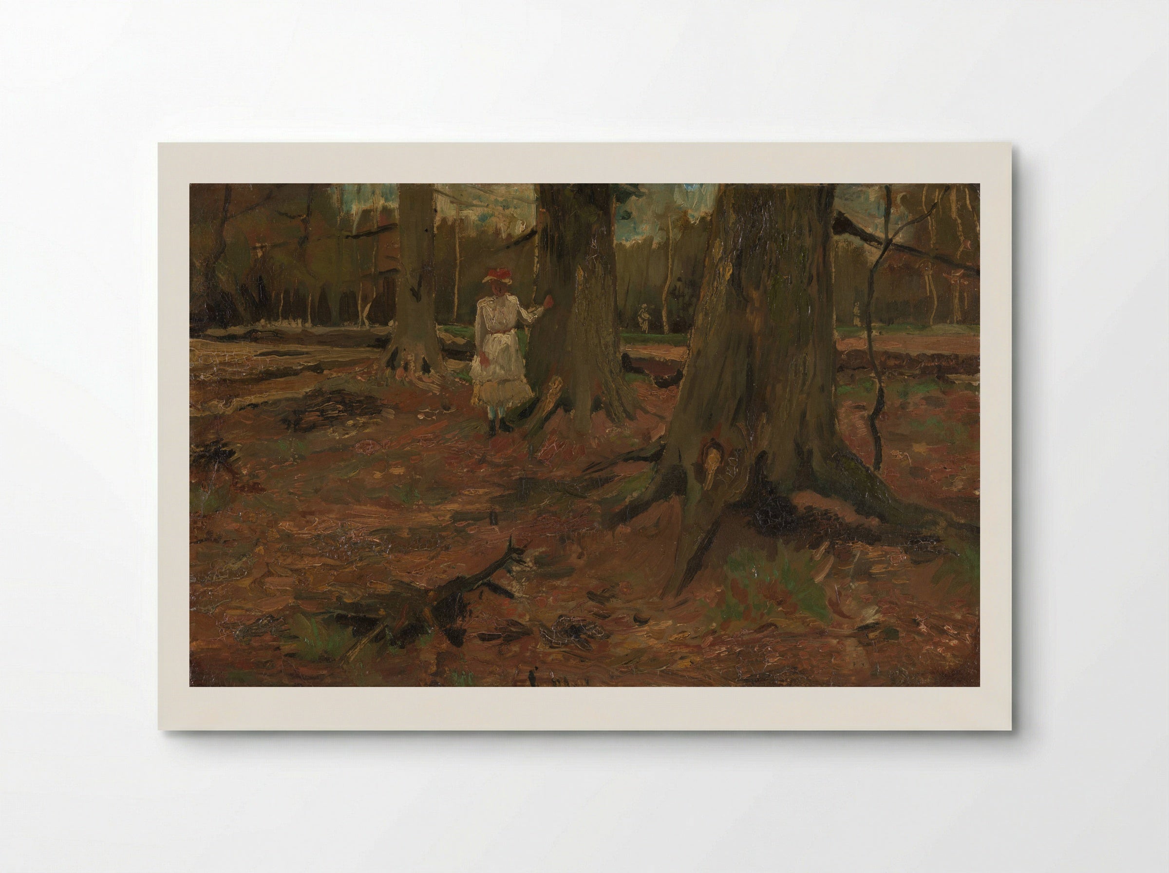 Girl in White in the Woods - Vincent van Gogh - Poster