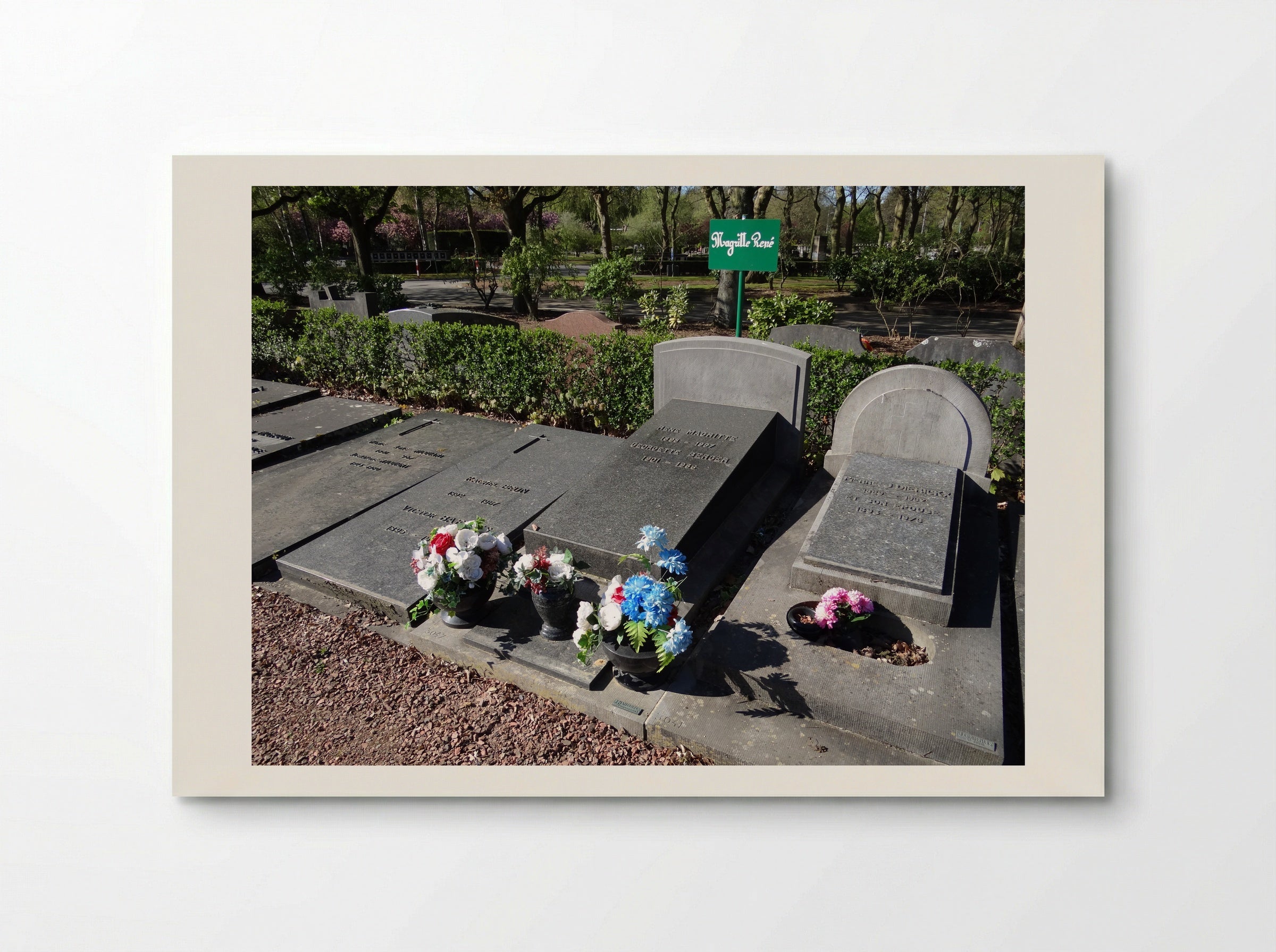 Grave of René Magritte and Georgette Berger - René Magritte - Poster